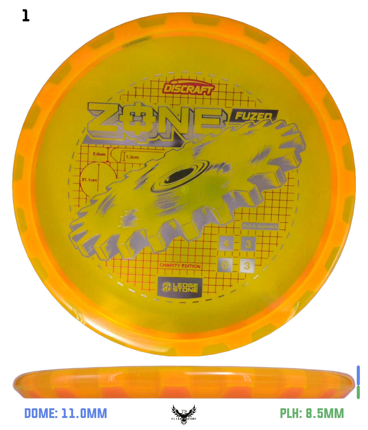 Discraft Ledgestone Charity CryZtal Flx FuZed Zone w/ CryZtal Flx Rim (2026)