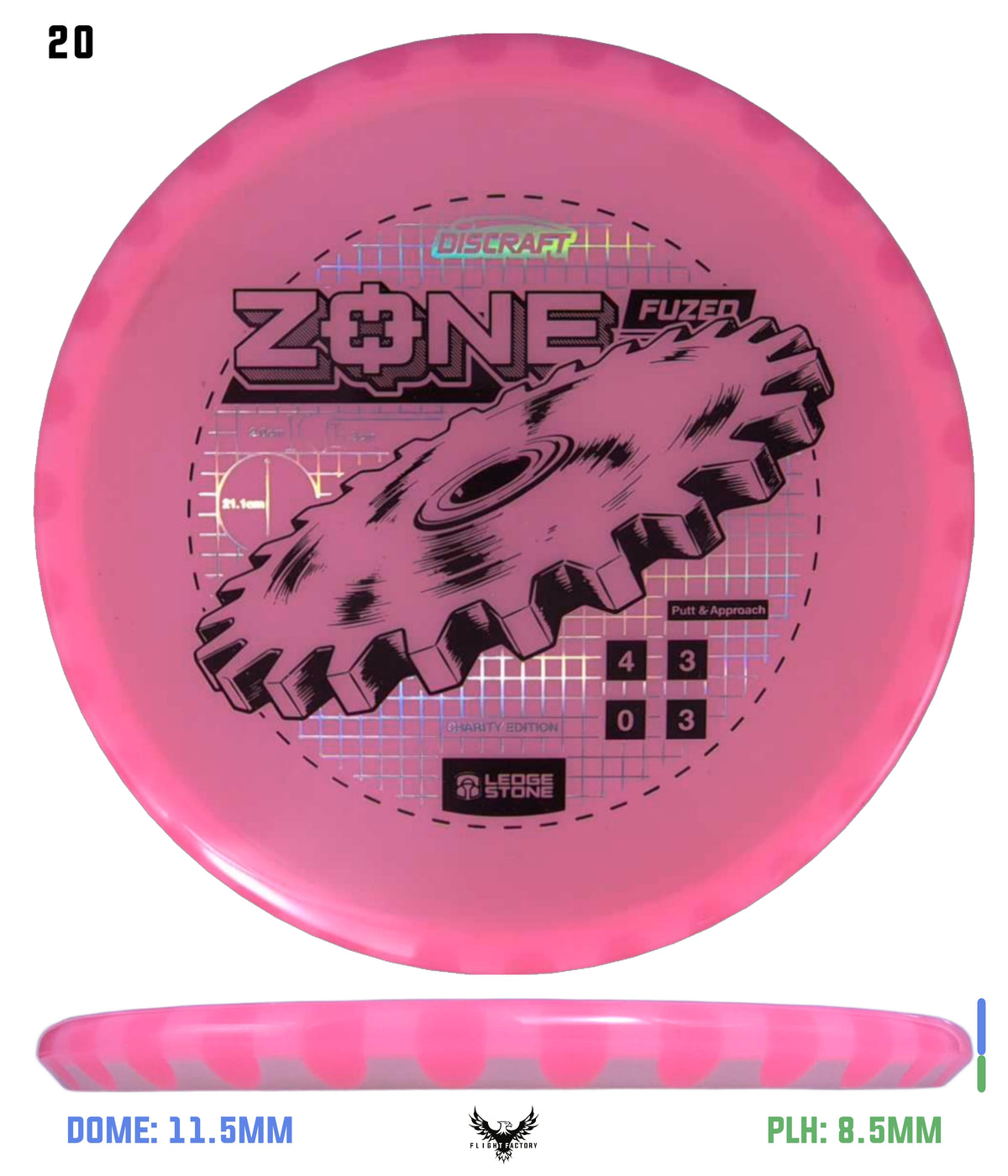 Discraft Ledgestone Charity CryZtal Flx FuZed Zone w/ CryZtal Flx Rim (2026)