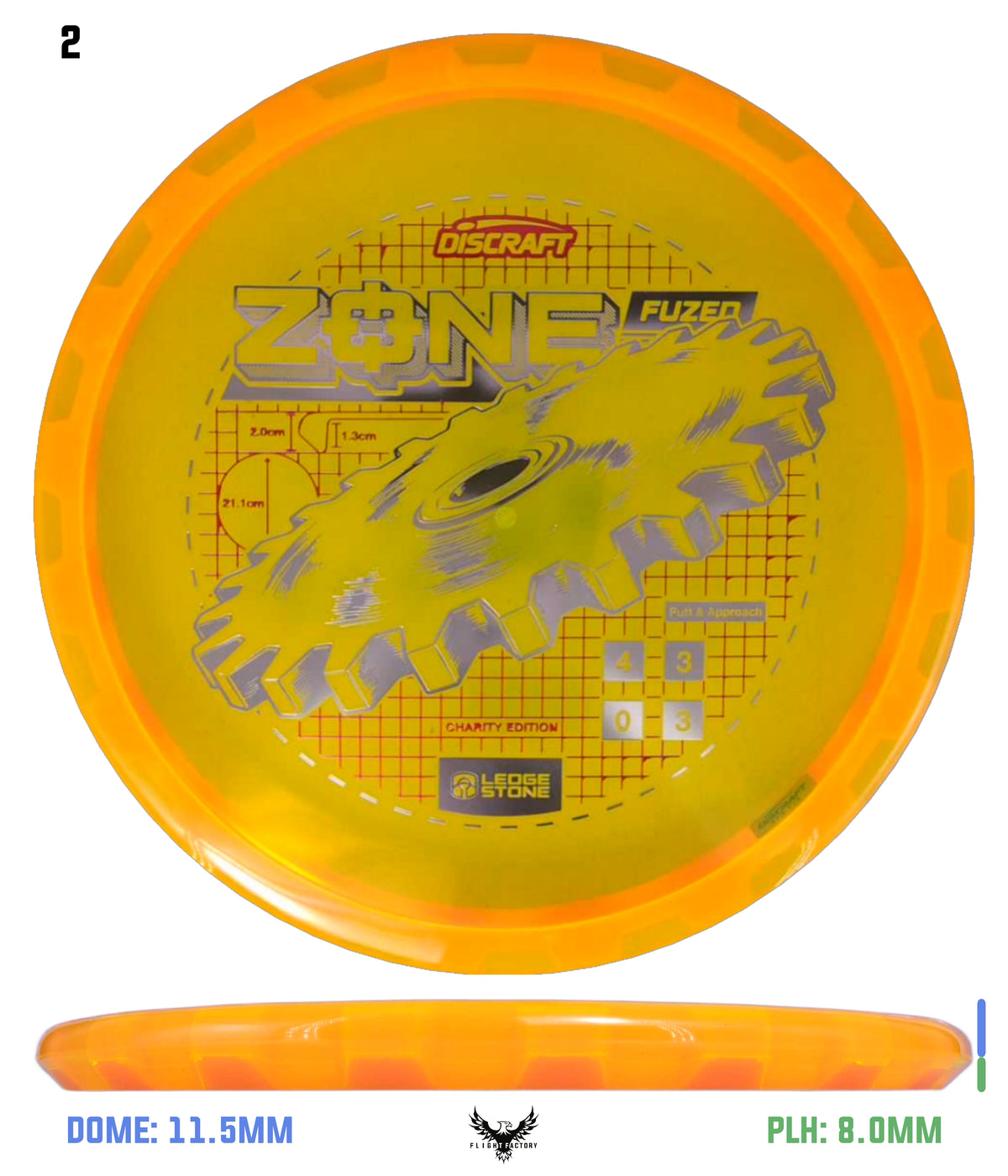 Discraft Ledgestone Charity CryZtal Flx FuZed Zone w/ CryZtal Flx Rim (2026)