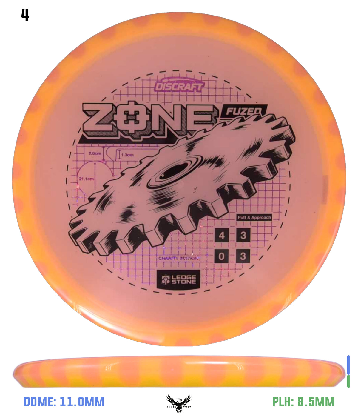 Discraft Ledgestone Charity CryZtal Flx FuZed Zone w/ CryZtal Flx Rim (2026)