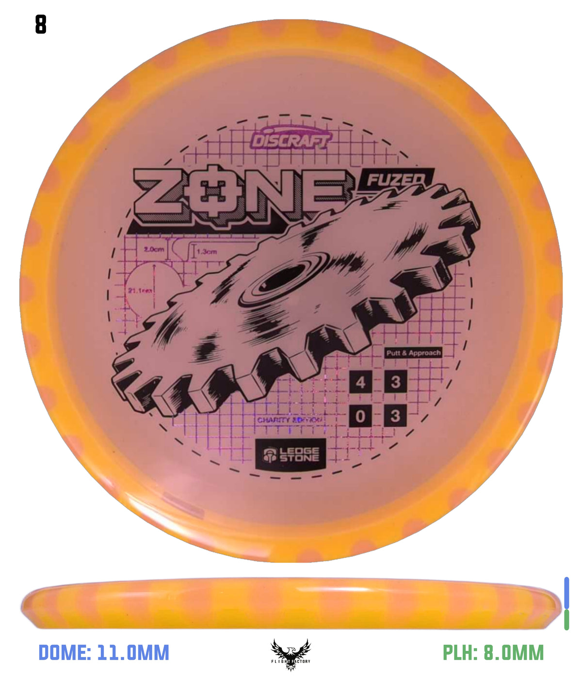 Discraft Ledgestone Charity CryZtal Flx FuZed Zone w/ CryZtal Flx Rim (2026)