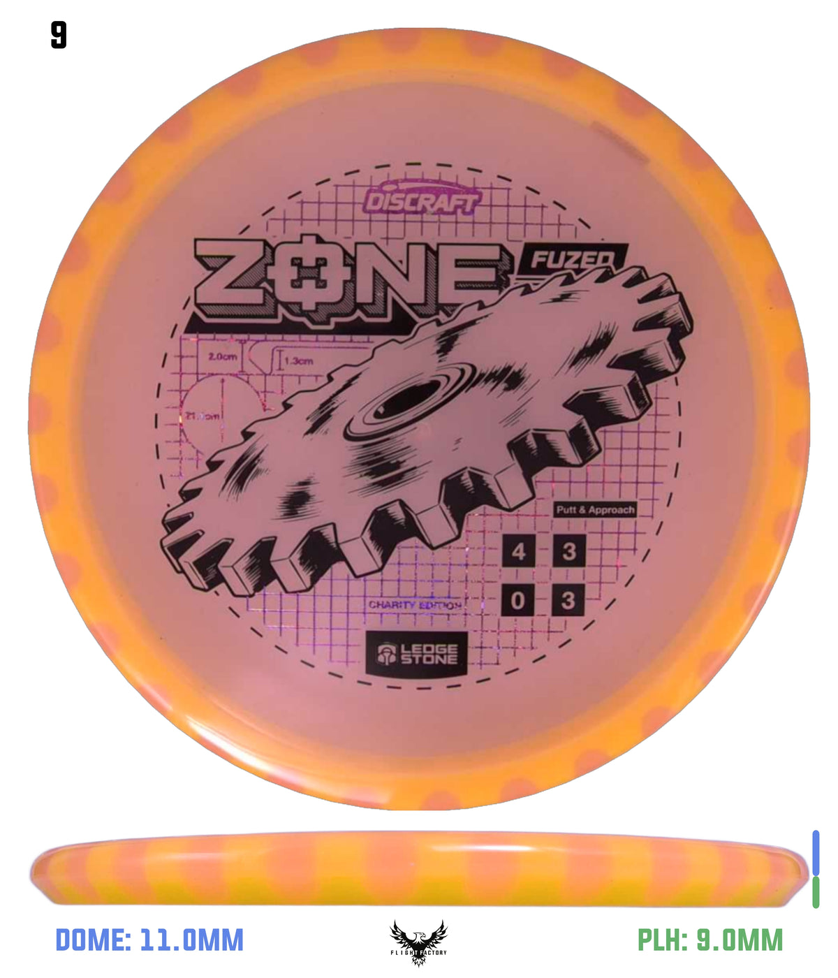 Discraft Ledgestone Charity CryZtal Flx FuZed Zone w/ CryZtal Flx Rim (2026)