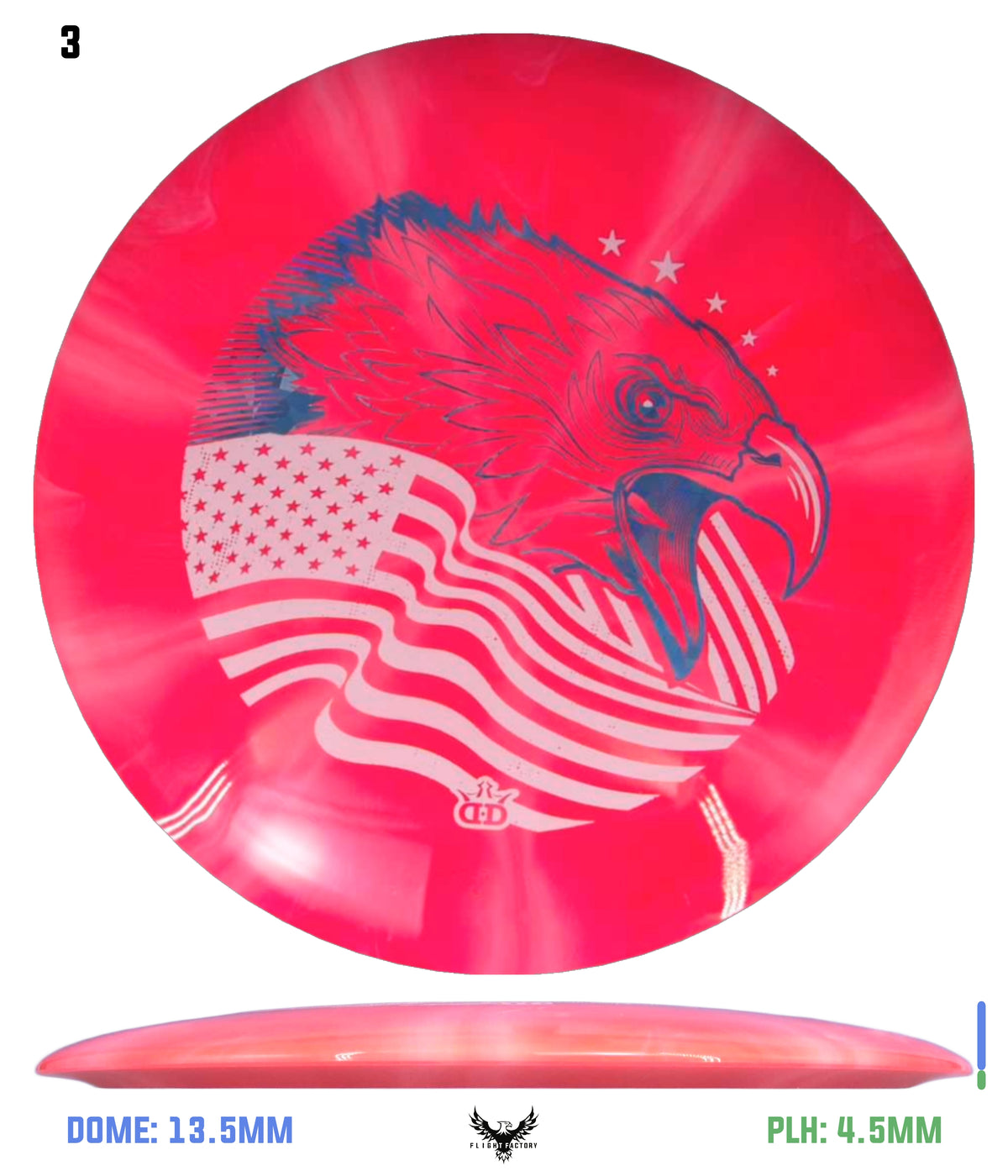 Dynamic Discs Triple Burst Fuzion Escape - Screaming Eagle