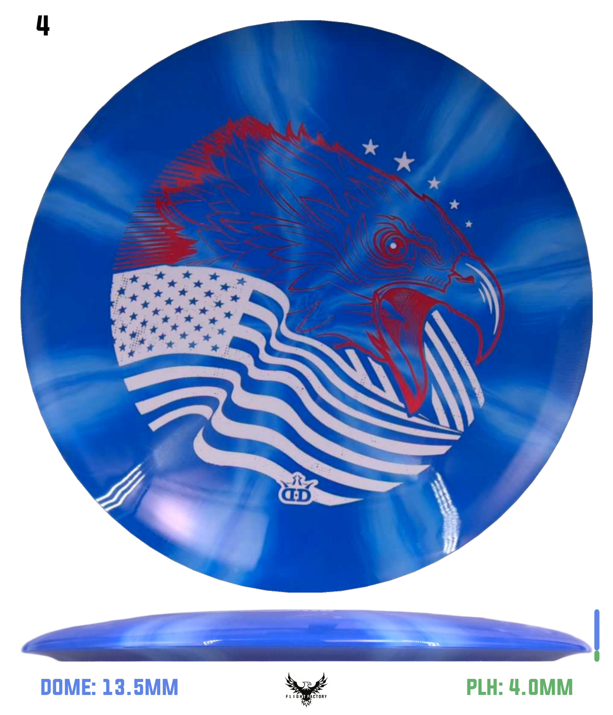 Dynamic Discs Triple Burst Fuzion Escape - Screaming Eagle