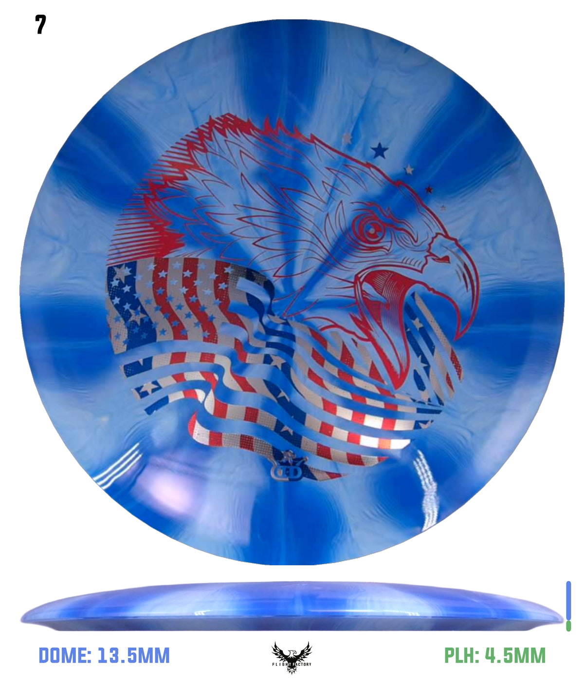 Dynamic Discs Triple Burst Fuzion Escape - Screaming Eagle