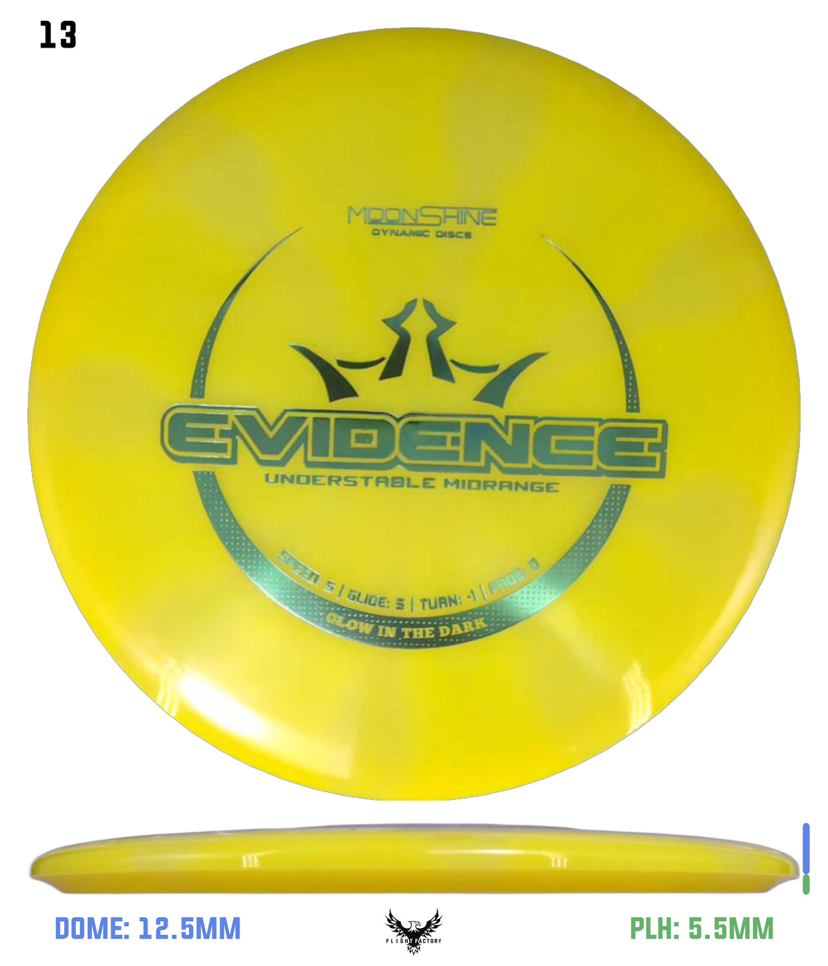 Dynamic Discs Lucid Burst Moonshine Evidence