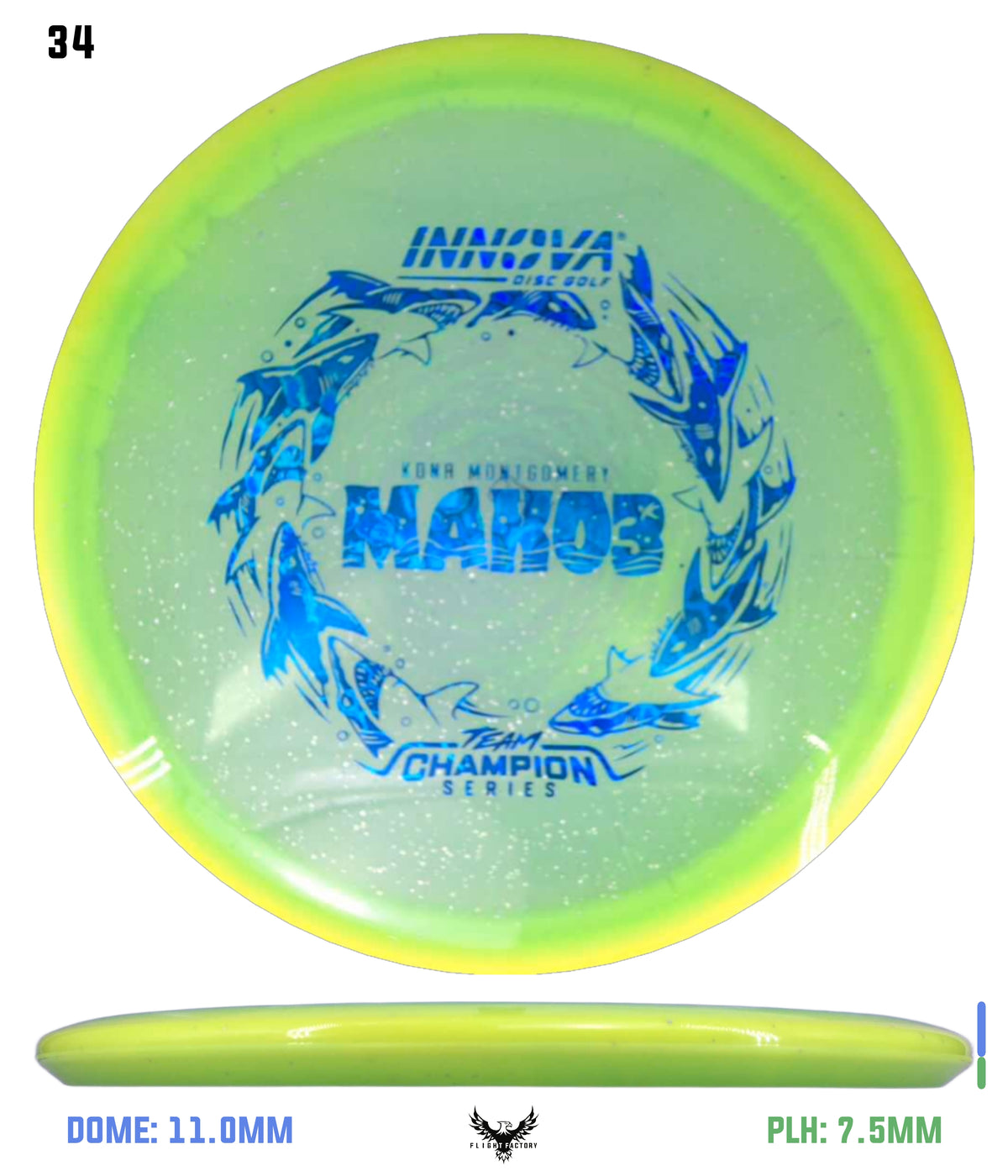 Innova Metal Flake Halo Champion Mako3 - Kona Montgomery 2026 Tour Series