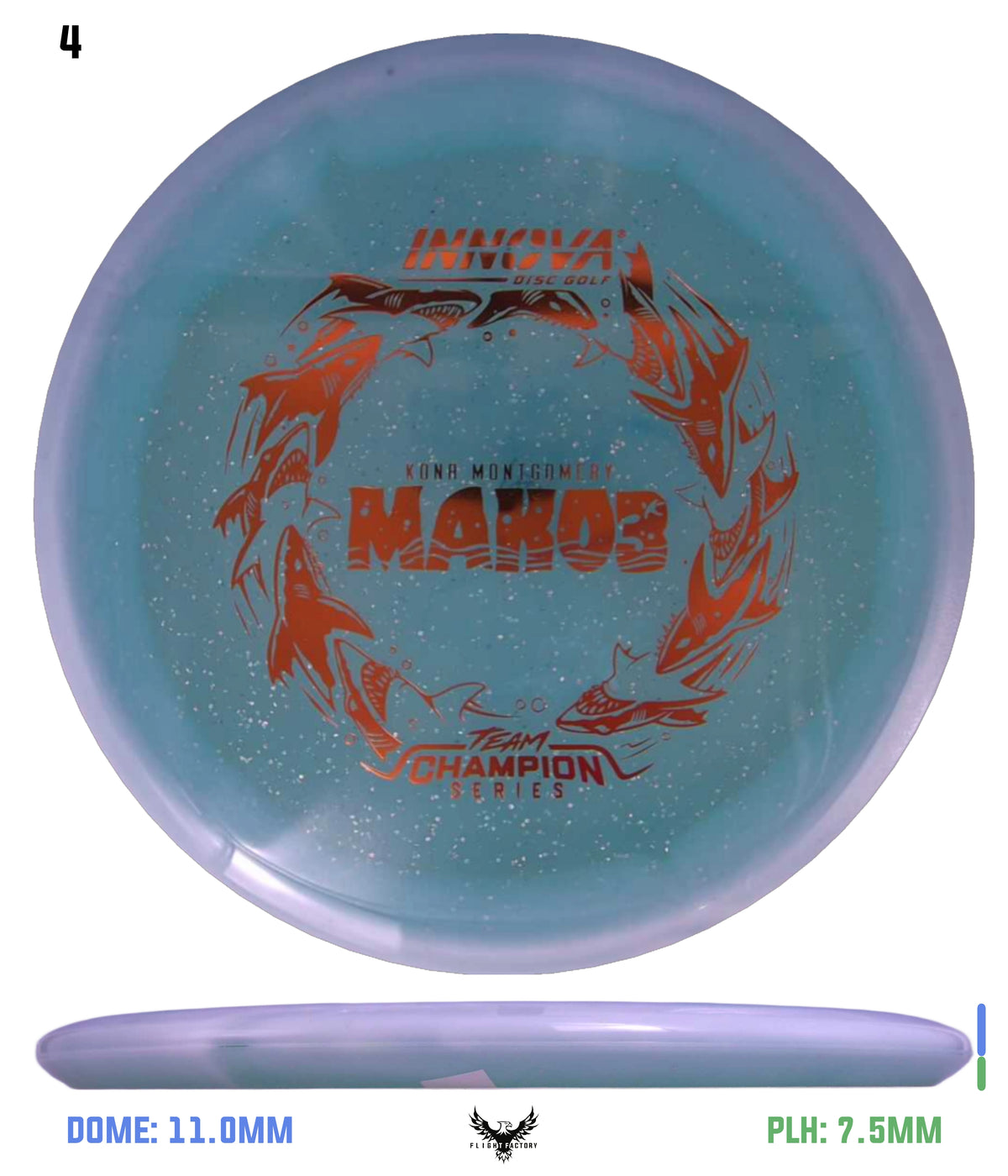 Innova Metal Flake Halo Champion Mako3 - Kona Montgomery 2026 Tour Series