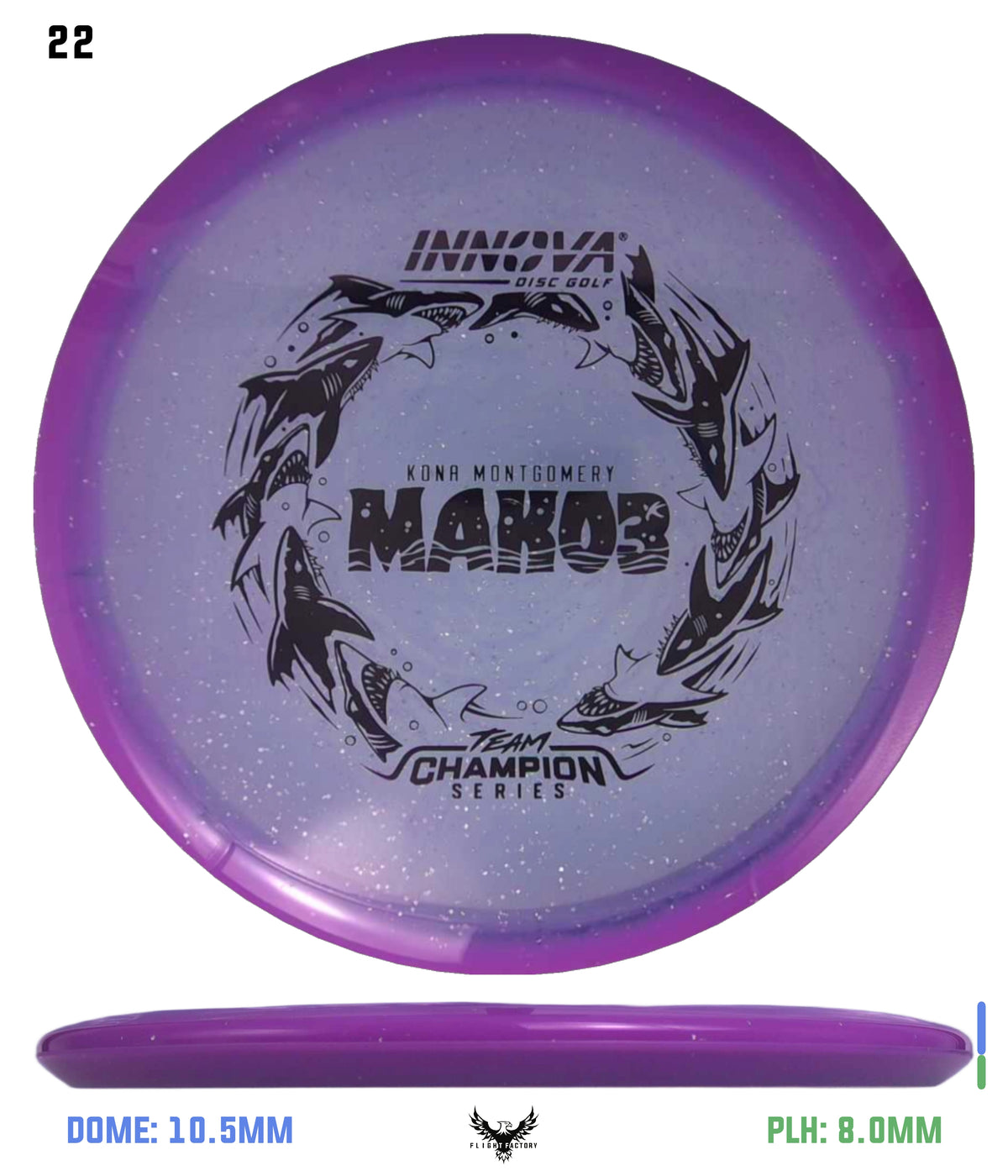 Innova Metal Flake Halo Champion Mako3 - Kona Montgomery 2026 Tour Series