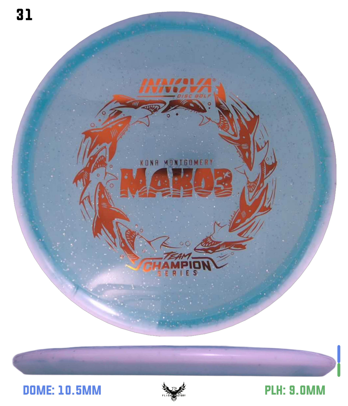 Innova Metal Flake Halo Champion Mako3 - Kona Montgomery 2026 Tour Series
