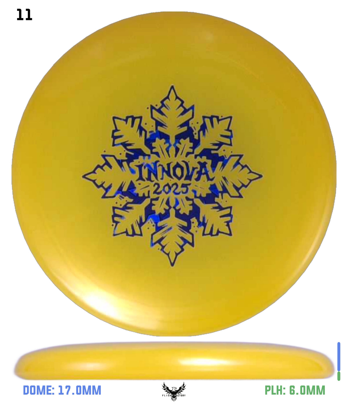 Innova Limited Edition 2025 Holiday Snowflake Luster Champion Mini Marker Disc