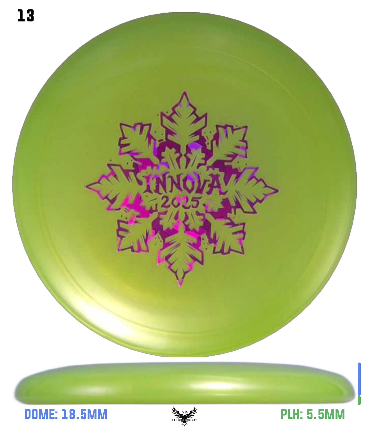 Innova Limited Edition 2025 Holiday Snowflake Luster Champion Mini Marker Disc