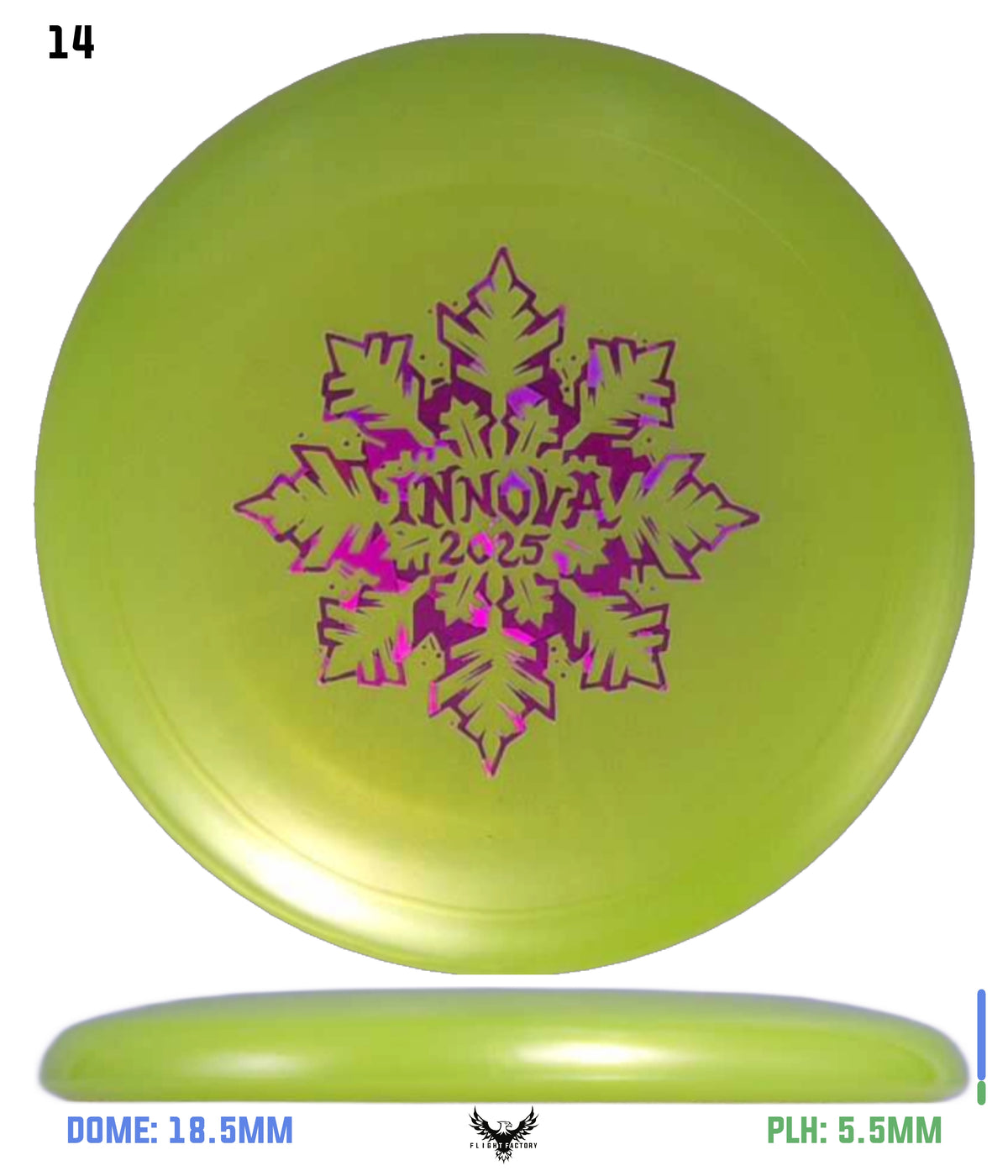 Innova Limited Edition 2025 Holiday Snowflake Luster Champion Mini Marker Disc