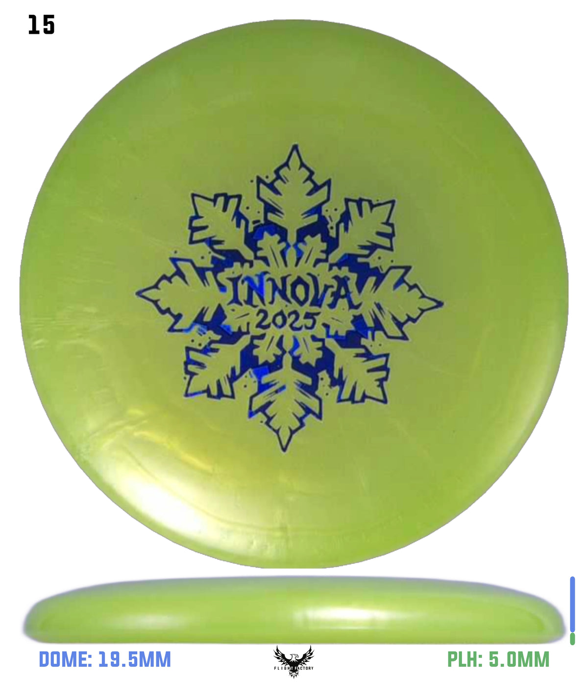 Innova Limited Edition 2025 Holiday Snowflake Luster Champion Mini Marker Disc