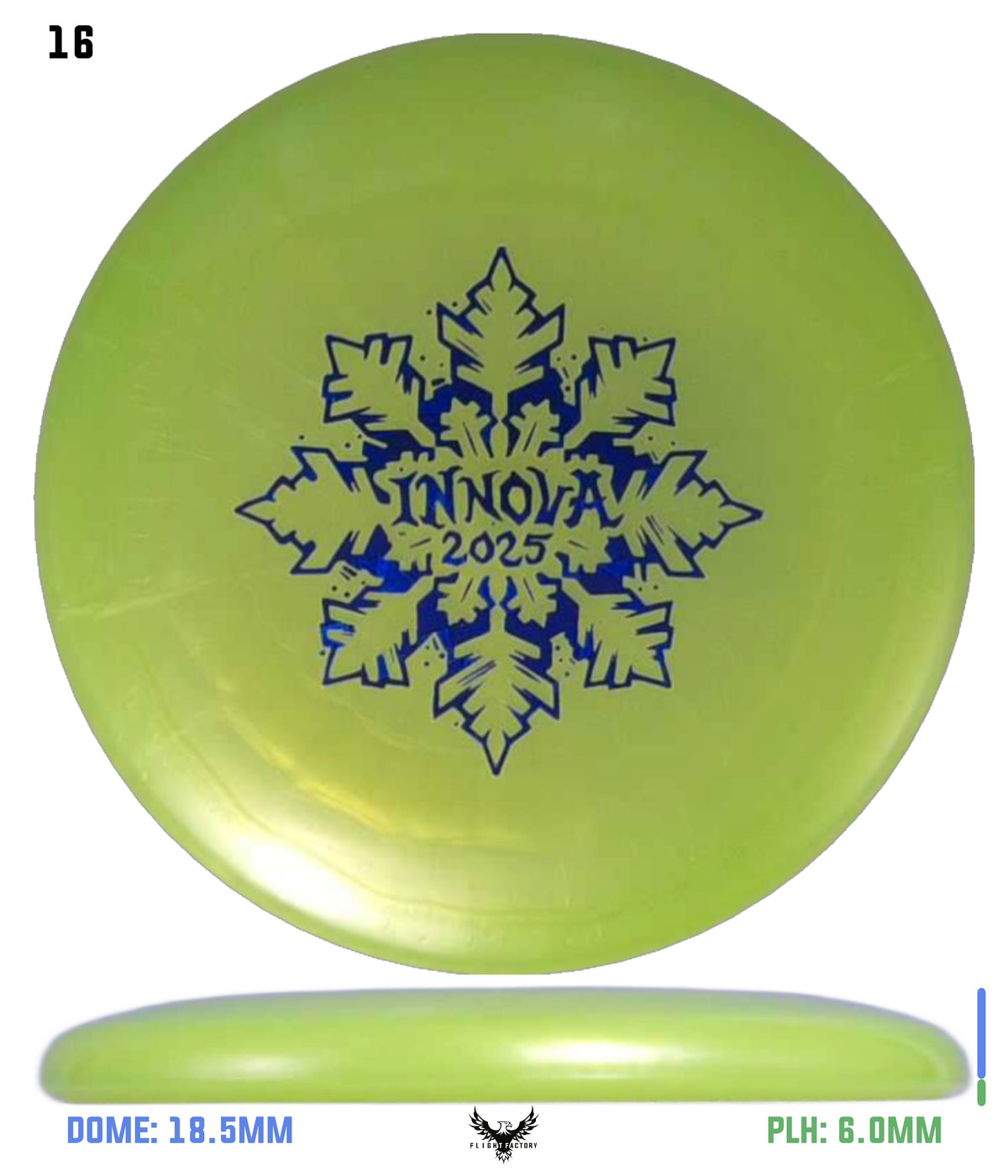 Innova Limited Edition 2025 Holiday Snowflake Luster Champion Mini Marker Disc