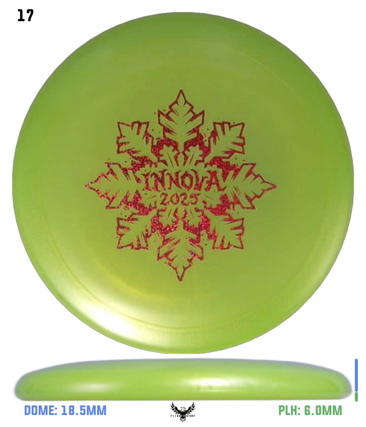 Innova Limited Edition 2025 Holiday Snowflake Luster Champion Mini Marker Disc