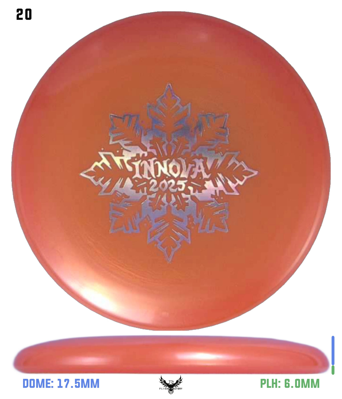 Innova Limited Edition 2025 Holiday Snowflake Luster Champion Mini Marker Disc