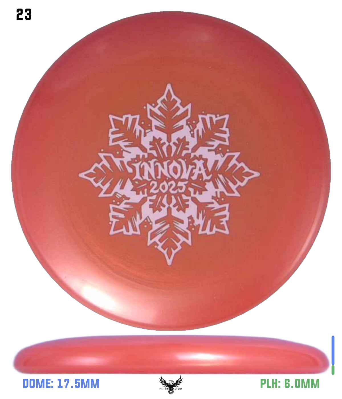Innova Limited Edition 2025 Holiday Snowflake Luster Champion Mini Marker Disc