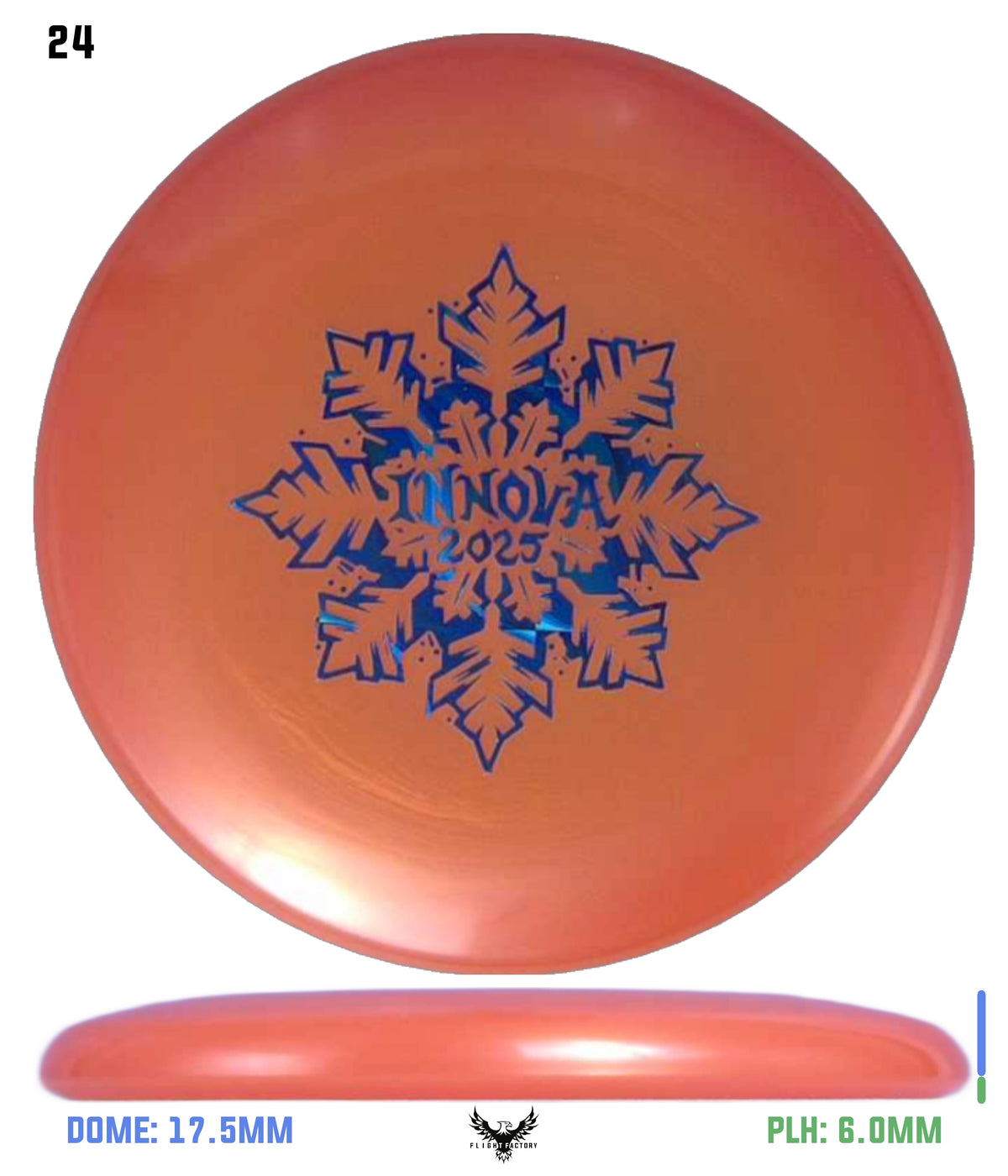 Innova Limited Edition 2025 Holiday Snowflake Luster Champion Mini Marker Disc