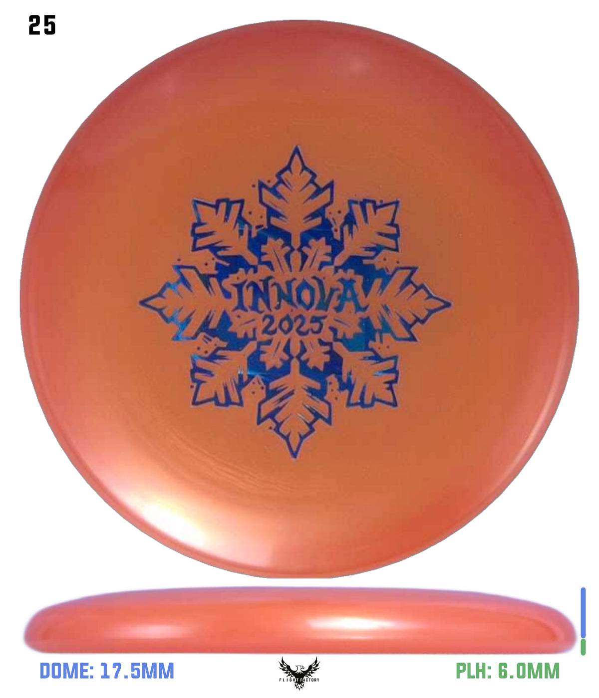 Innova Limited Edition 2025 Holiday Snowflake Luster Champion Mini Marker Disc