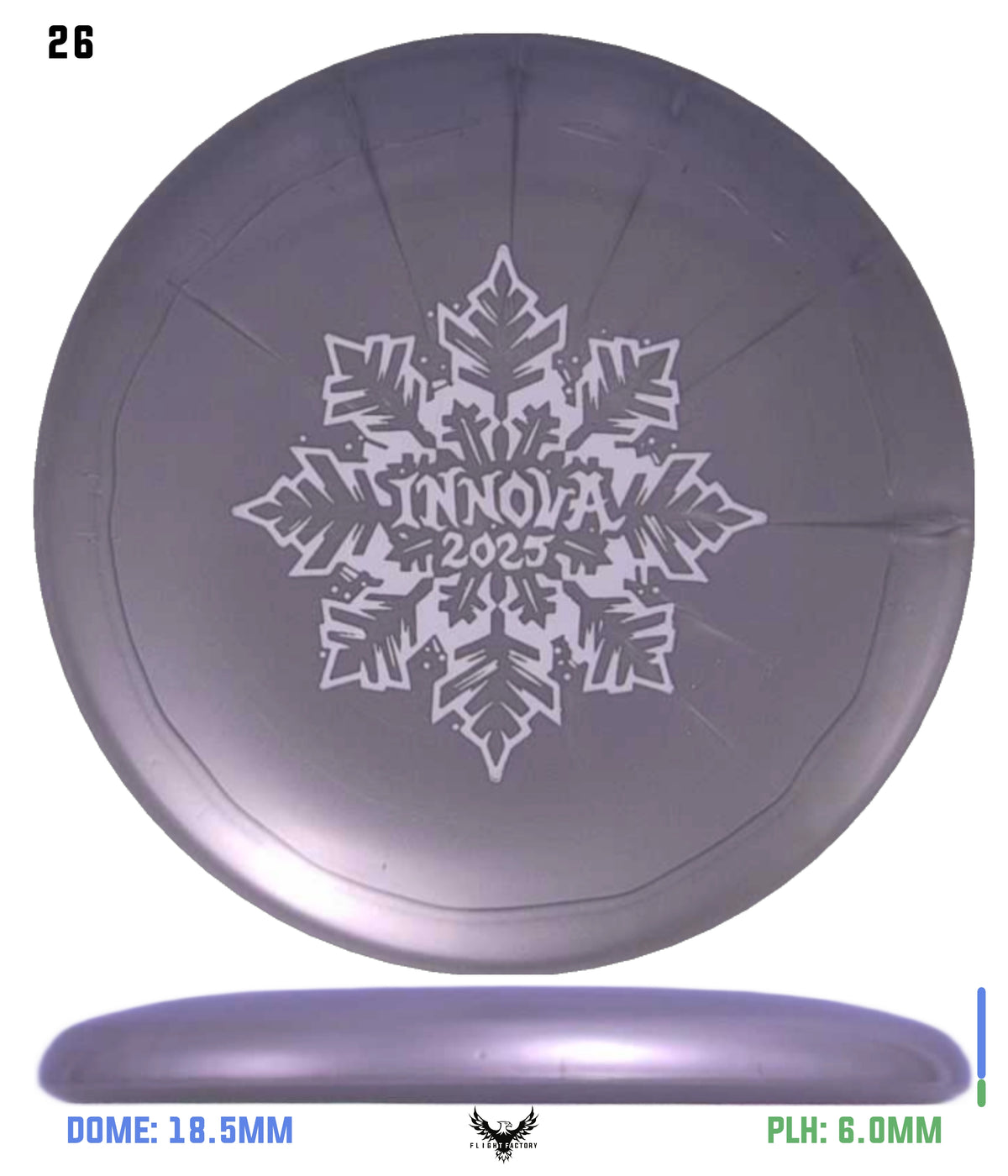 Innova Limited Edition 2025 Holiday Snowflake Luster Champion Mini Marker Disc