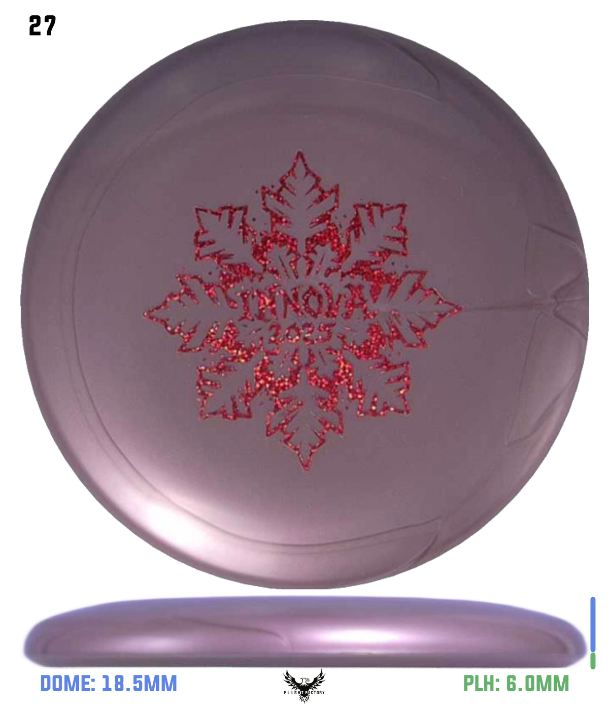Innova Limited Edition 2025 Holiday Snowflake Luster Champion Mini Marker Disc