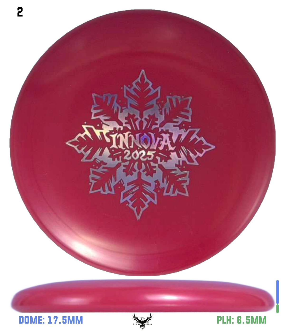 Innova Limited Edition 2025 Holiday Snowflake Luster Champion Mini Marker Disc