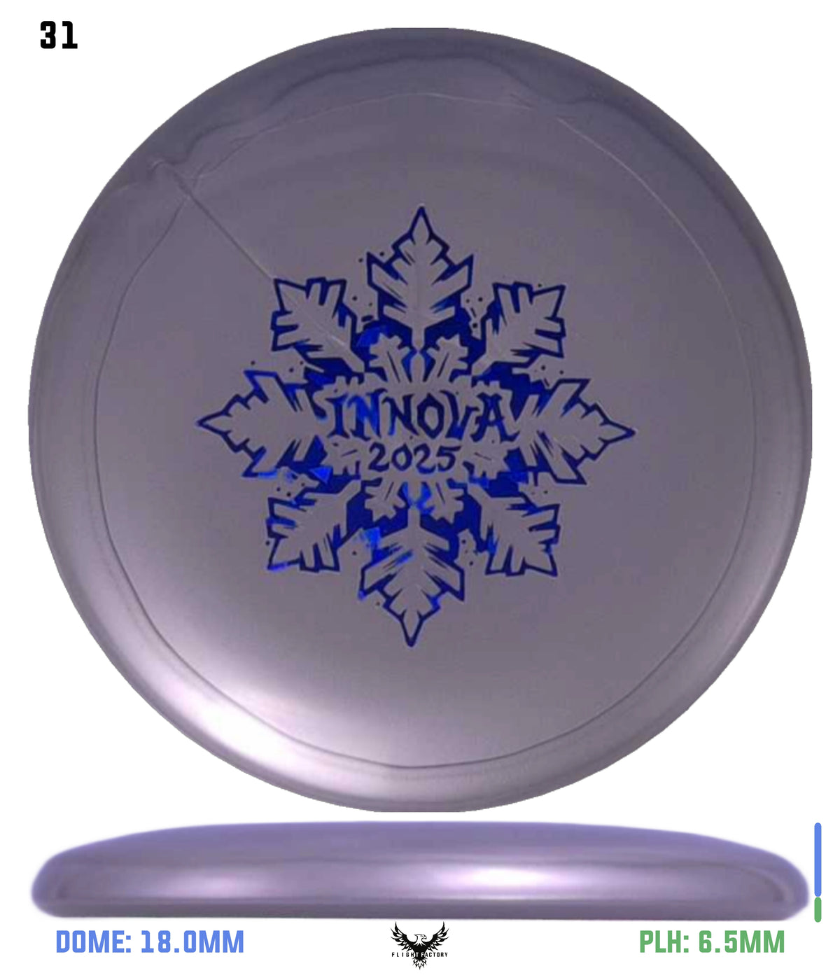 Innova Limited Edition 2025 Holiday Snowflake Luster Champion Mini Marker Disc