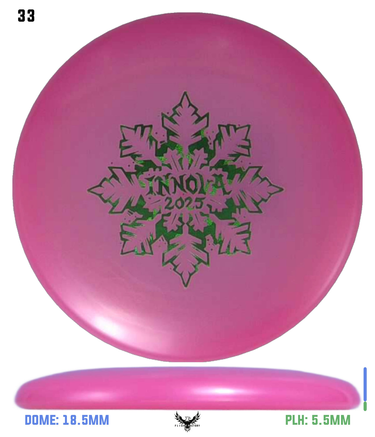 Innova Limited Edition 2025 Holiday Snowflake Luster Champion Mini Marker Disc