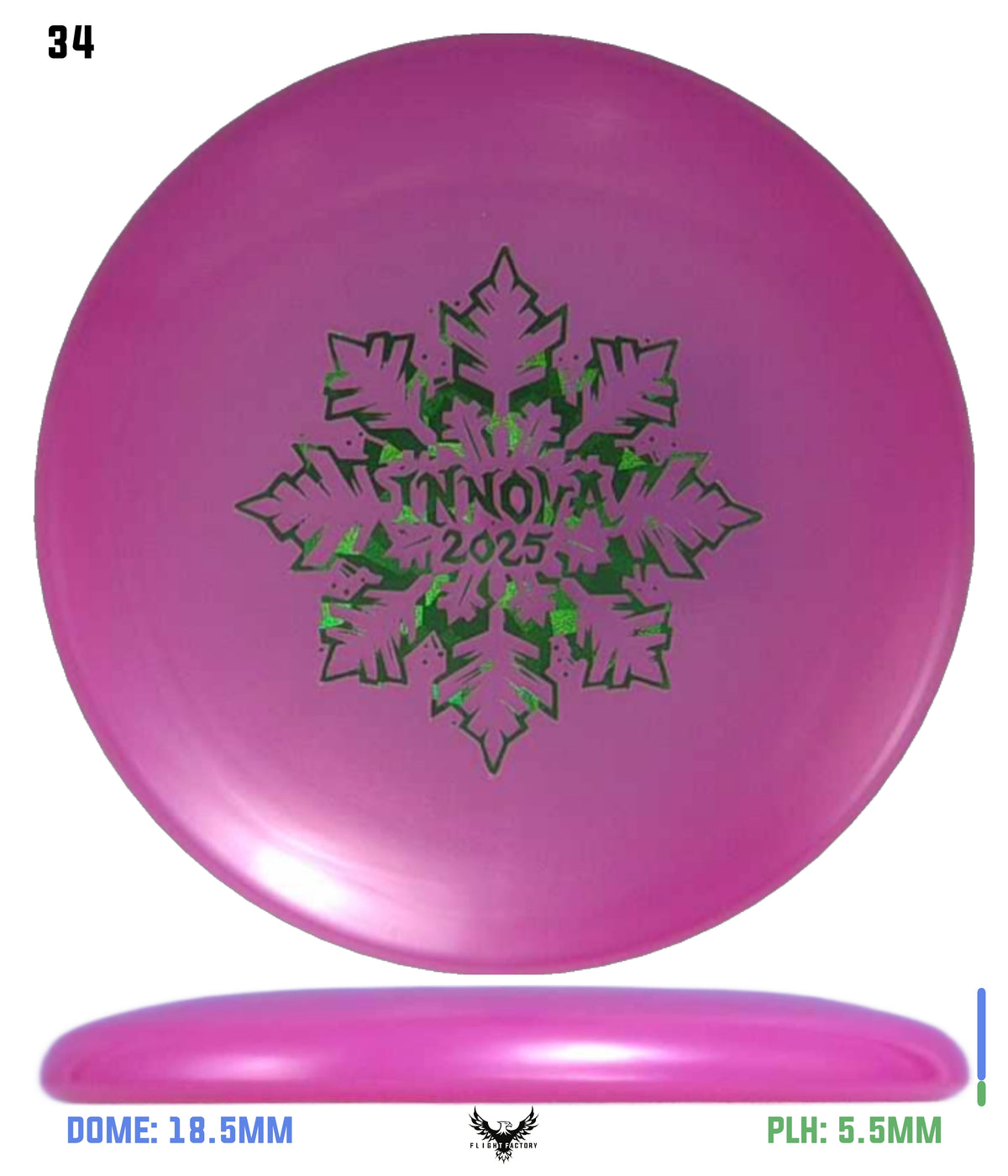 Innova Limited Edition 2025 Holiday Snowflake Luster Champion Mini Marker Disc