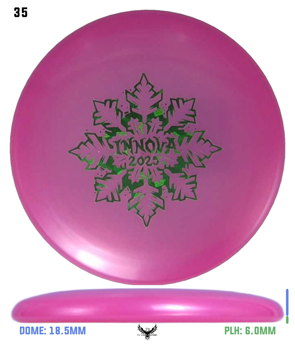 Innova Limited Edition 2025 Holiday Snowflake Luster Champion Mini Marker Disc