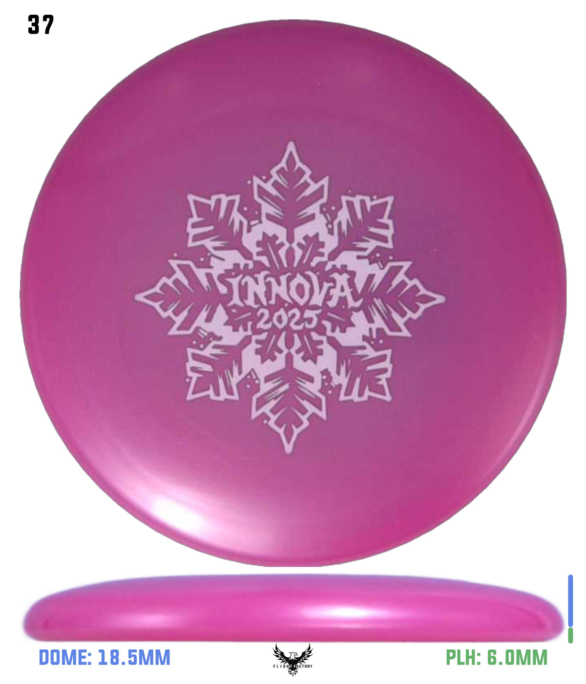 Innova Limited Edition 2025 Holiday Snowflake Luster Champion Mini Marker Disc