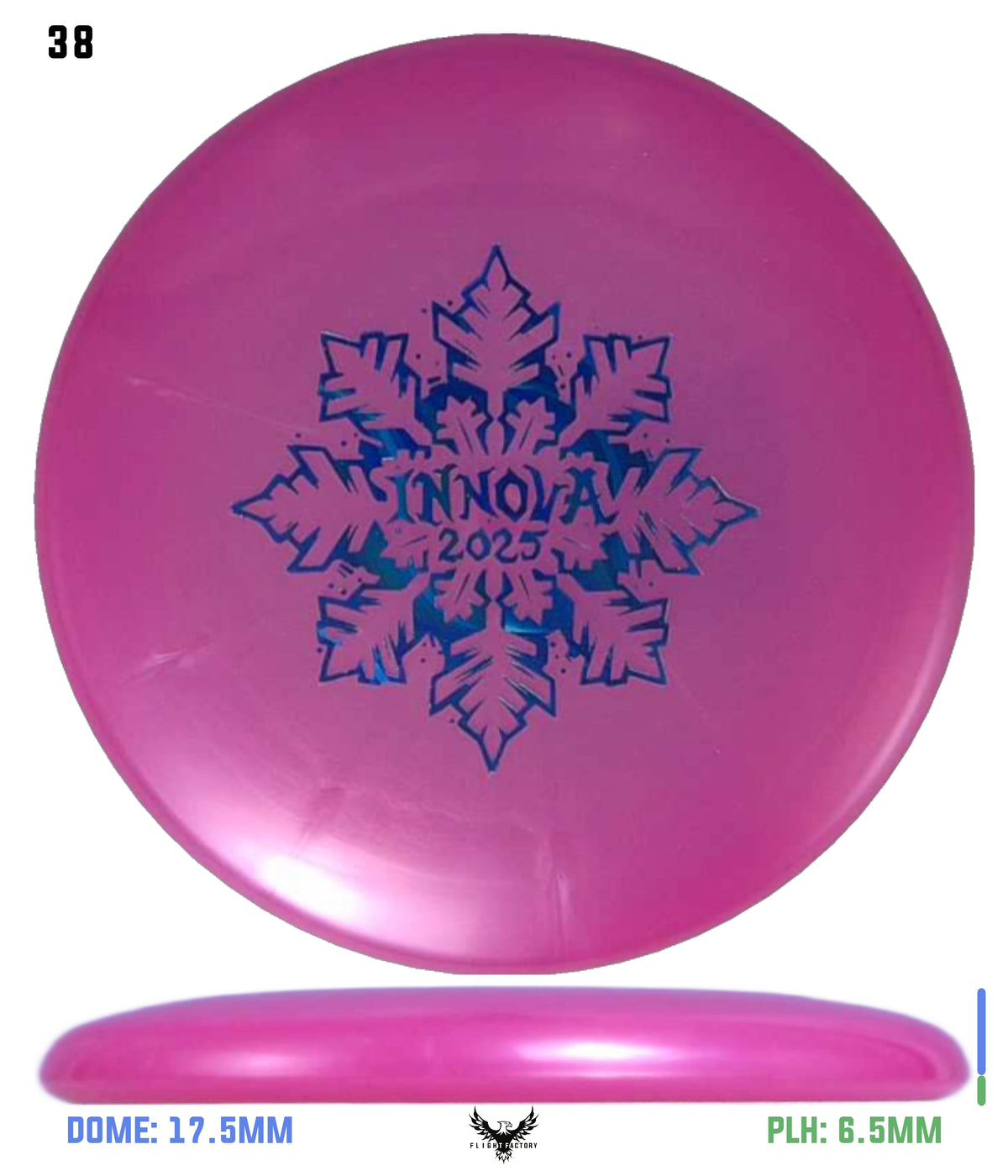 Innova Limited Edition 2025 Holiday Snowflake Luster Champion Mini Marker Disc