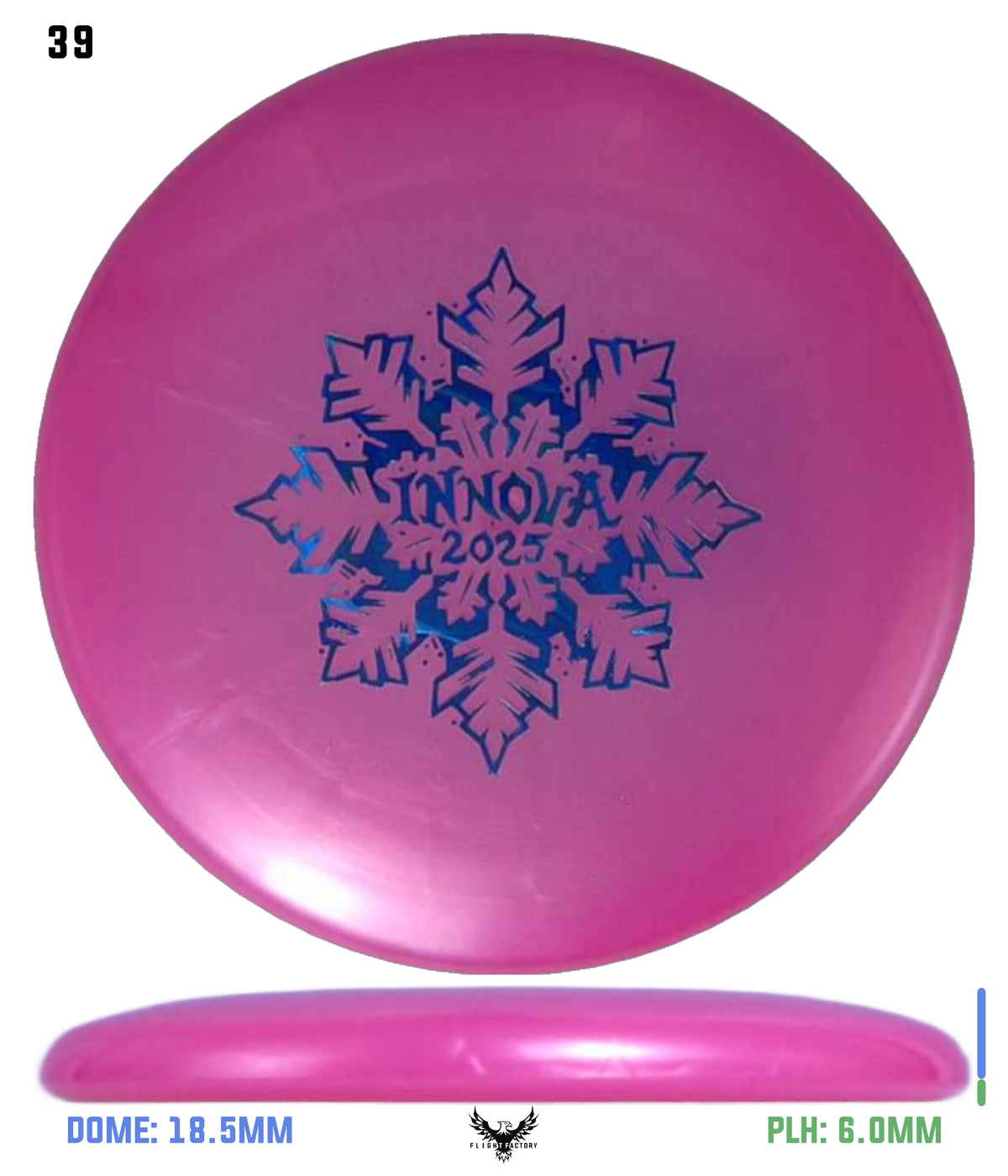 Innova Limited Edition 2025 Holiday Snowflake Luster Champion Mini Marker Disc