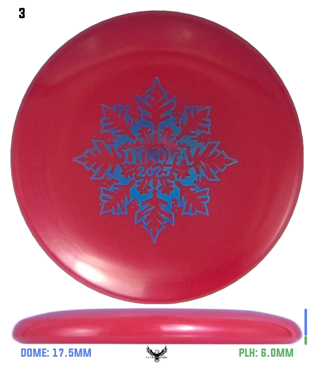 Innova Limited Edition 2025 Holiday Snowflake Luster Champion Mini Marker Disc
