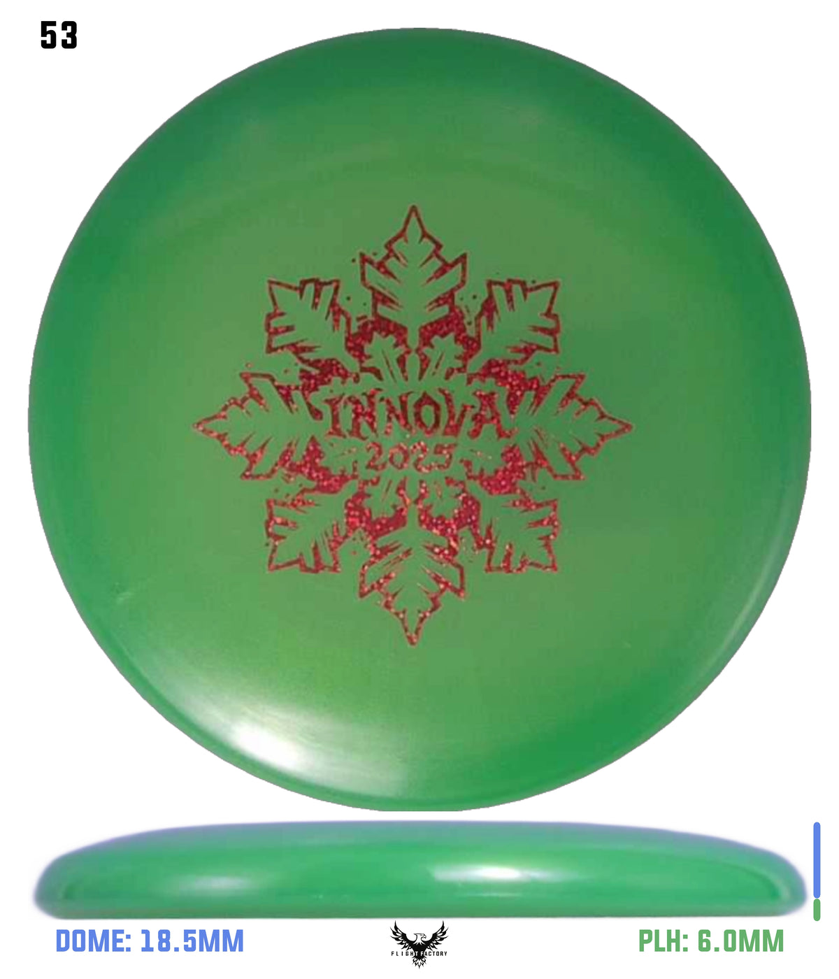 Innova Limited Edition 2025 Holiday Snowflake Luster Champion Mini Marker Disc