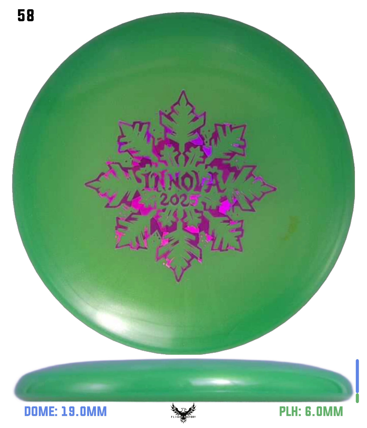 Innova Limited Edition 2025 Holiday Snowflake Luster Champion Mini Marker Disc