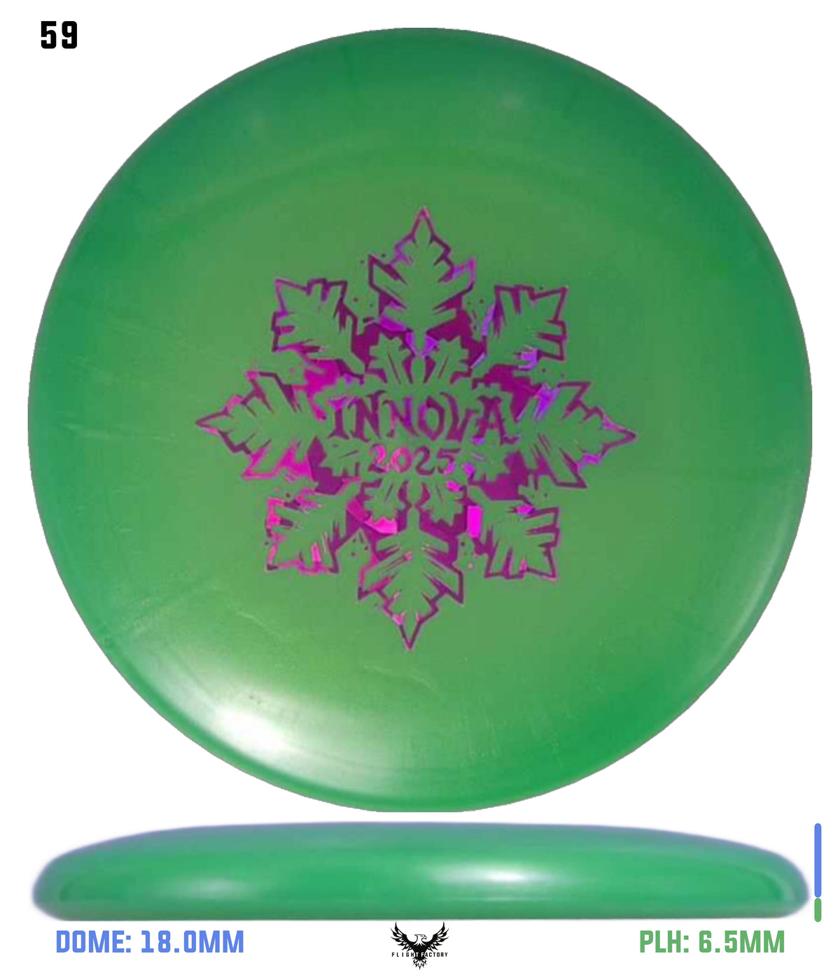 Innova Limited Edition 2025 Holiday Snowflake Luster Champion Mini Marker Disc