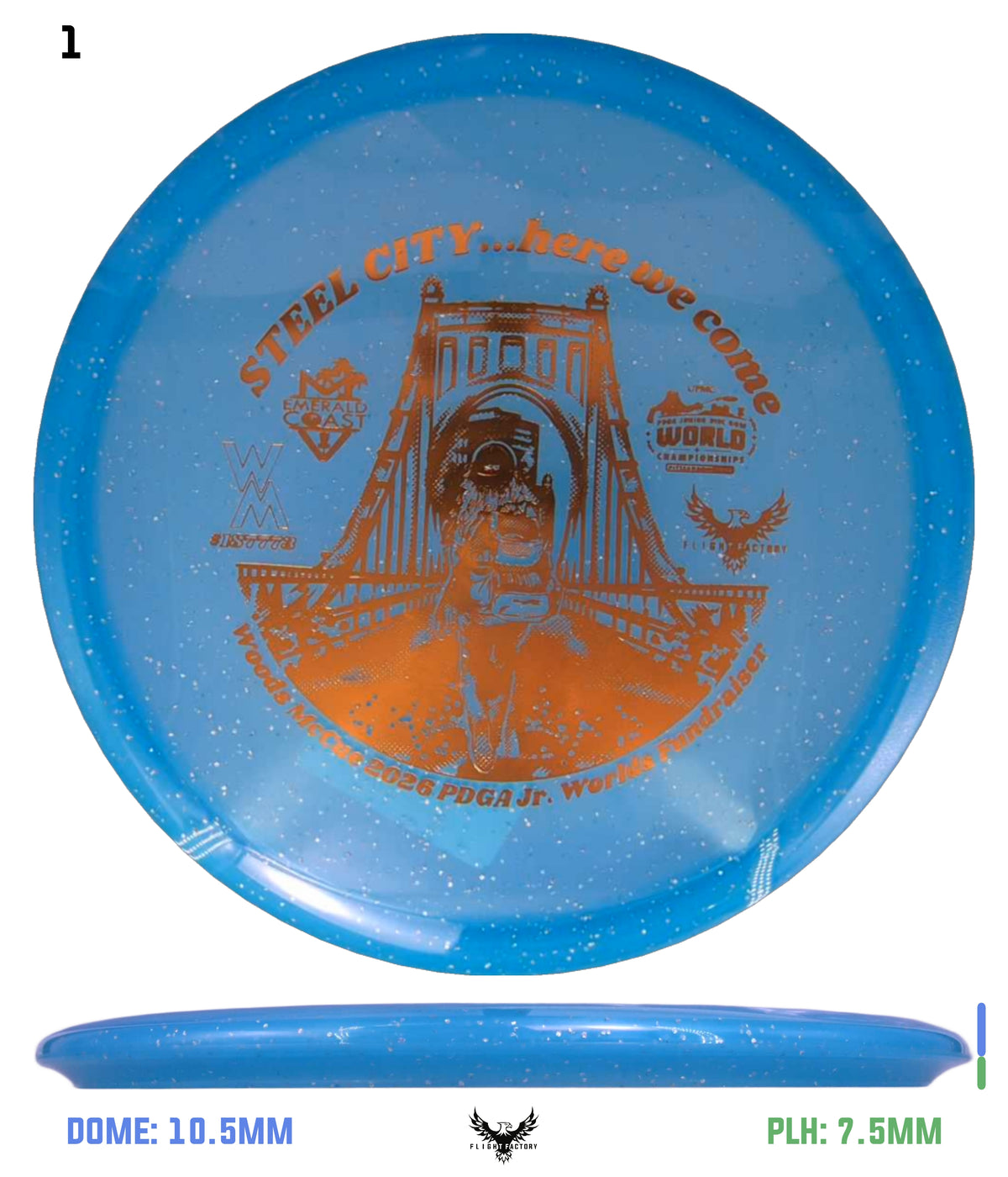 Innova Metal Flake Champion Roc 3 Woods McCue Fundraiser Discs