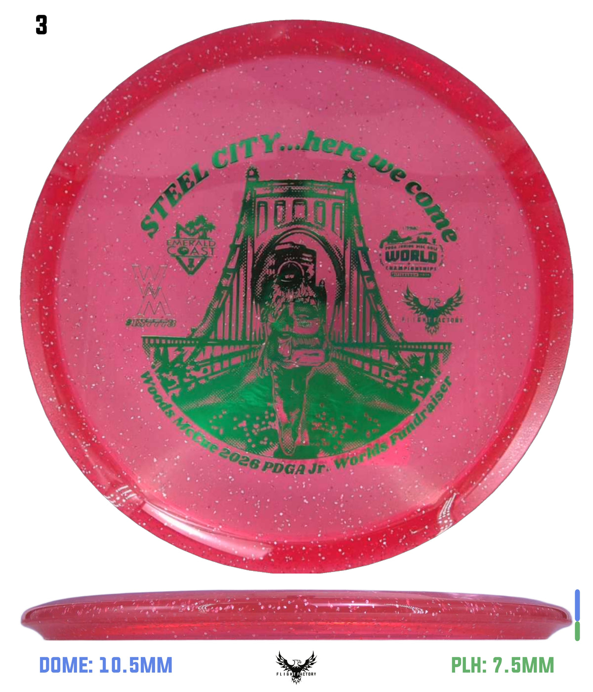 Innova Metal Flake Champion Roc 3 Woods McCue Fundraiser Discs