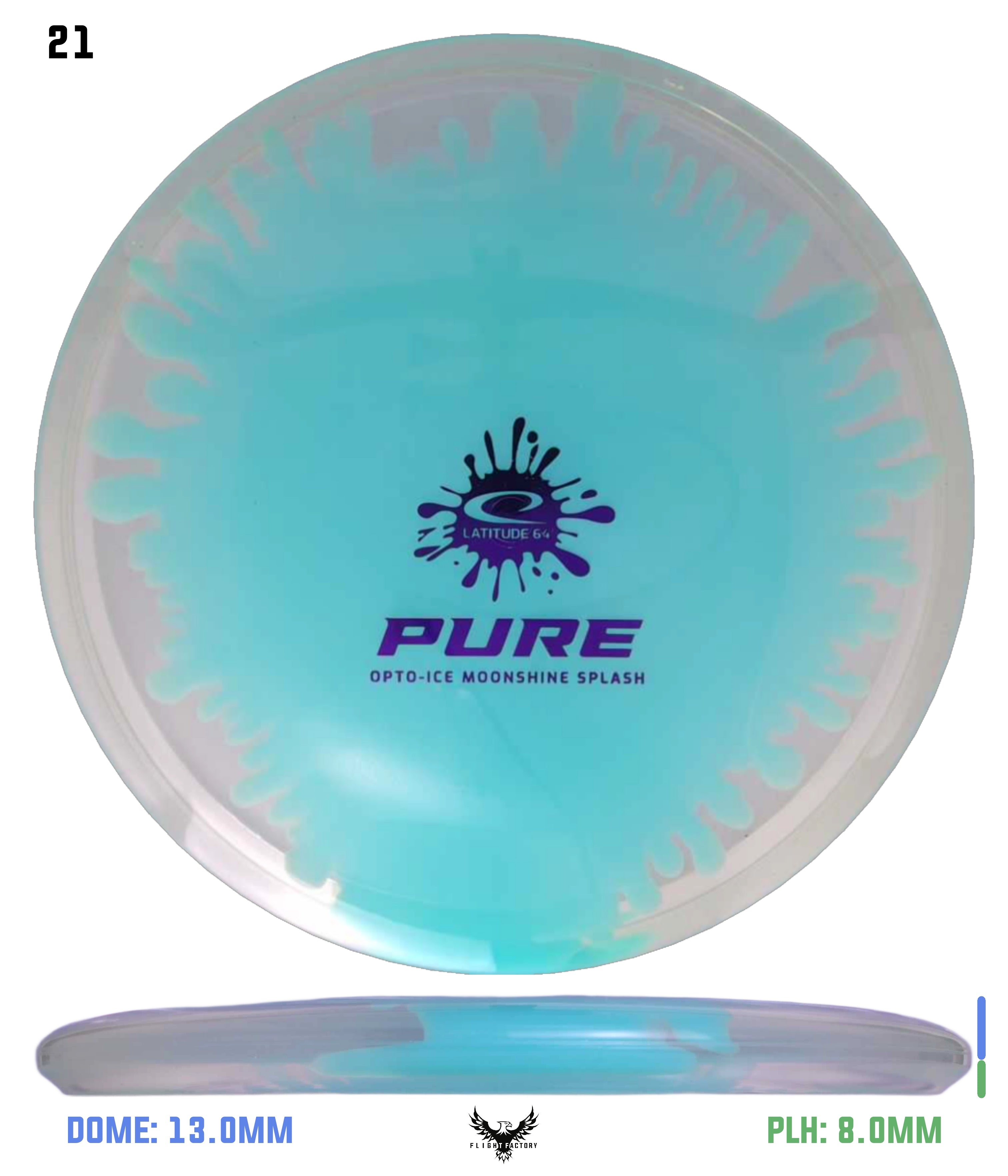 Latitude 64 Opto-Ice Splash Moonshine Pure - Flight Factory Discs