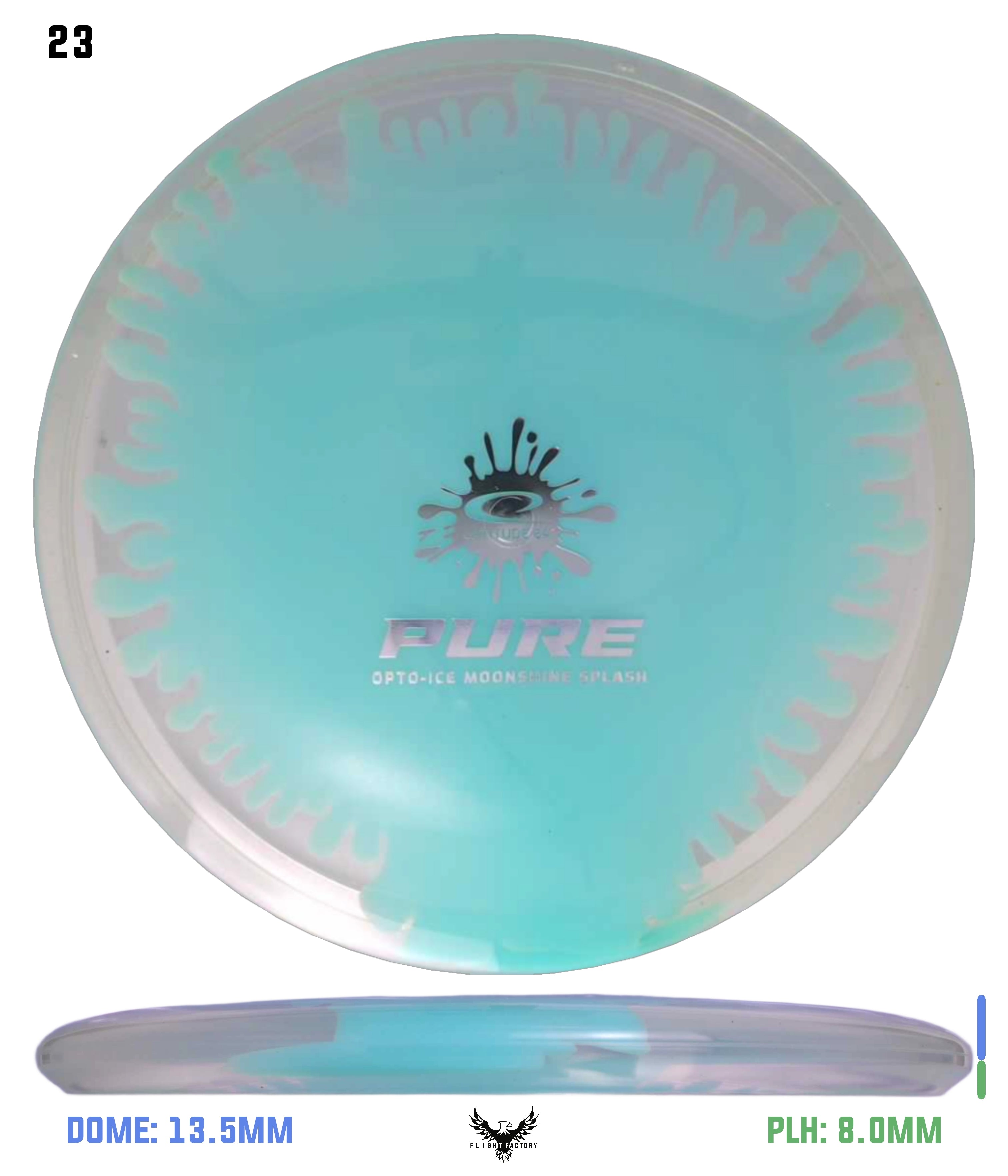 Latitude 64 Opto-Ice Splash Moonshine Pure - Flight Factory Discs