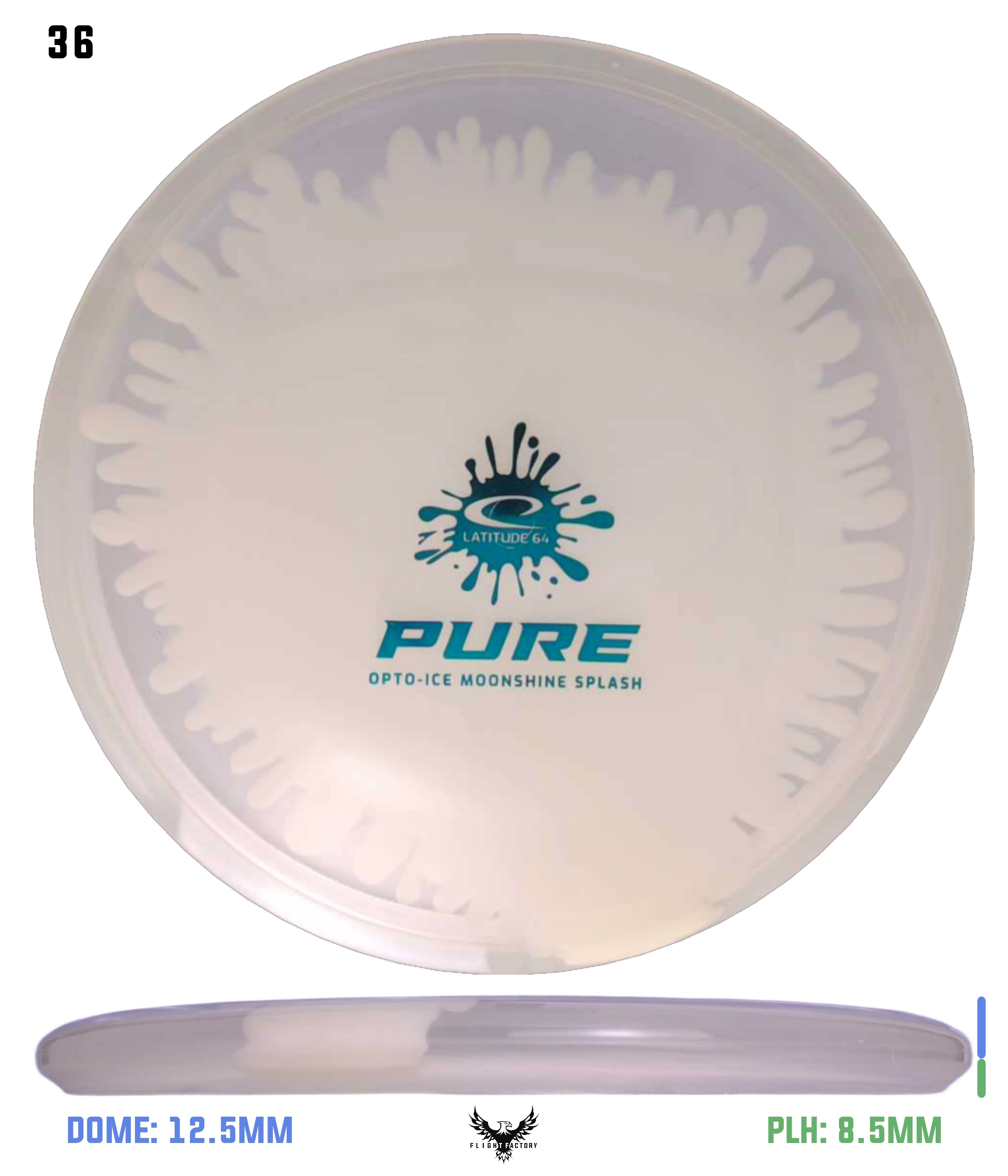 Latitude 64 Opto-Ice Splash Moonshine Pure - Flight Factory Discs