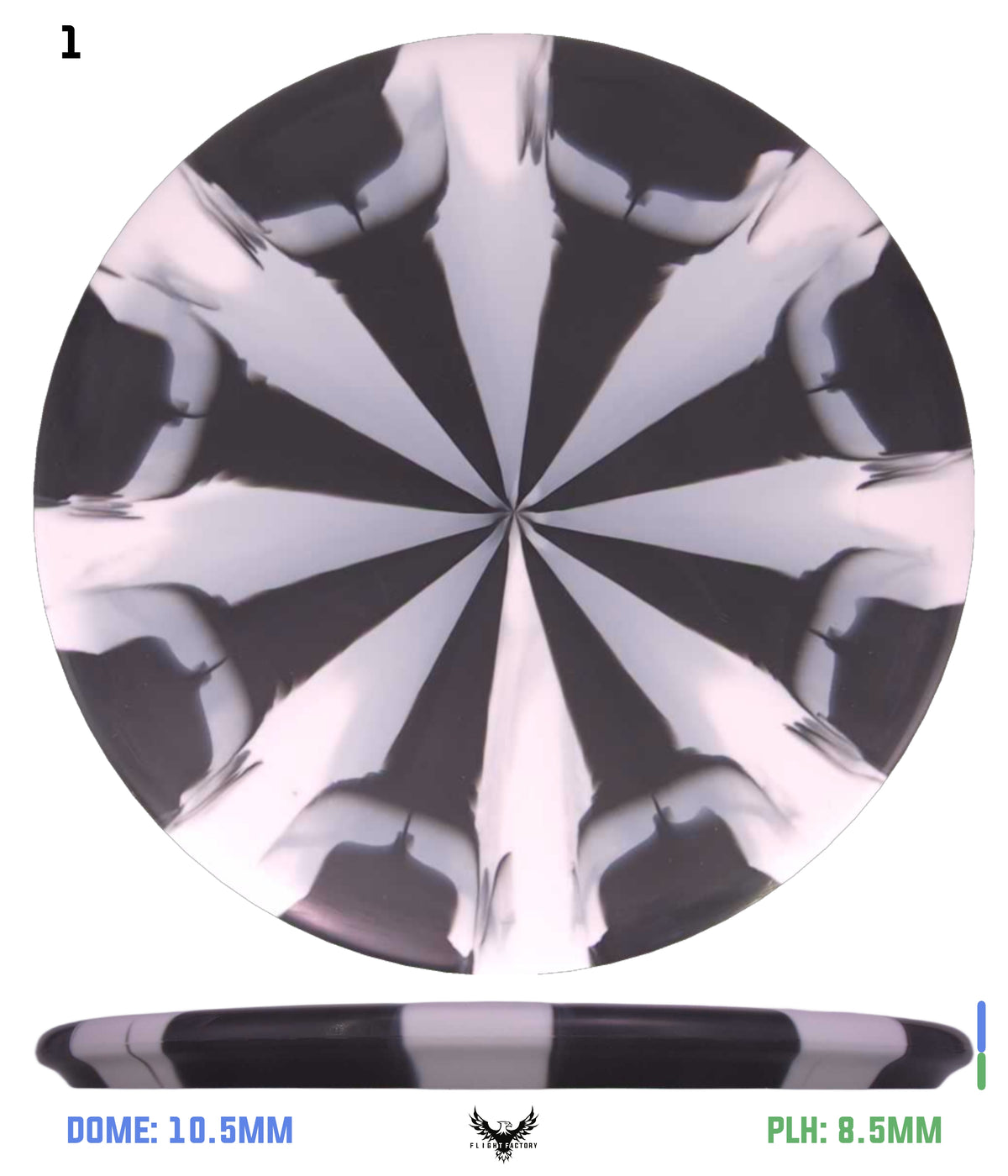 Meridian Discs Marbled Graphite Trench