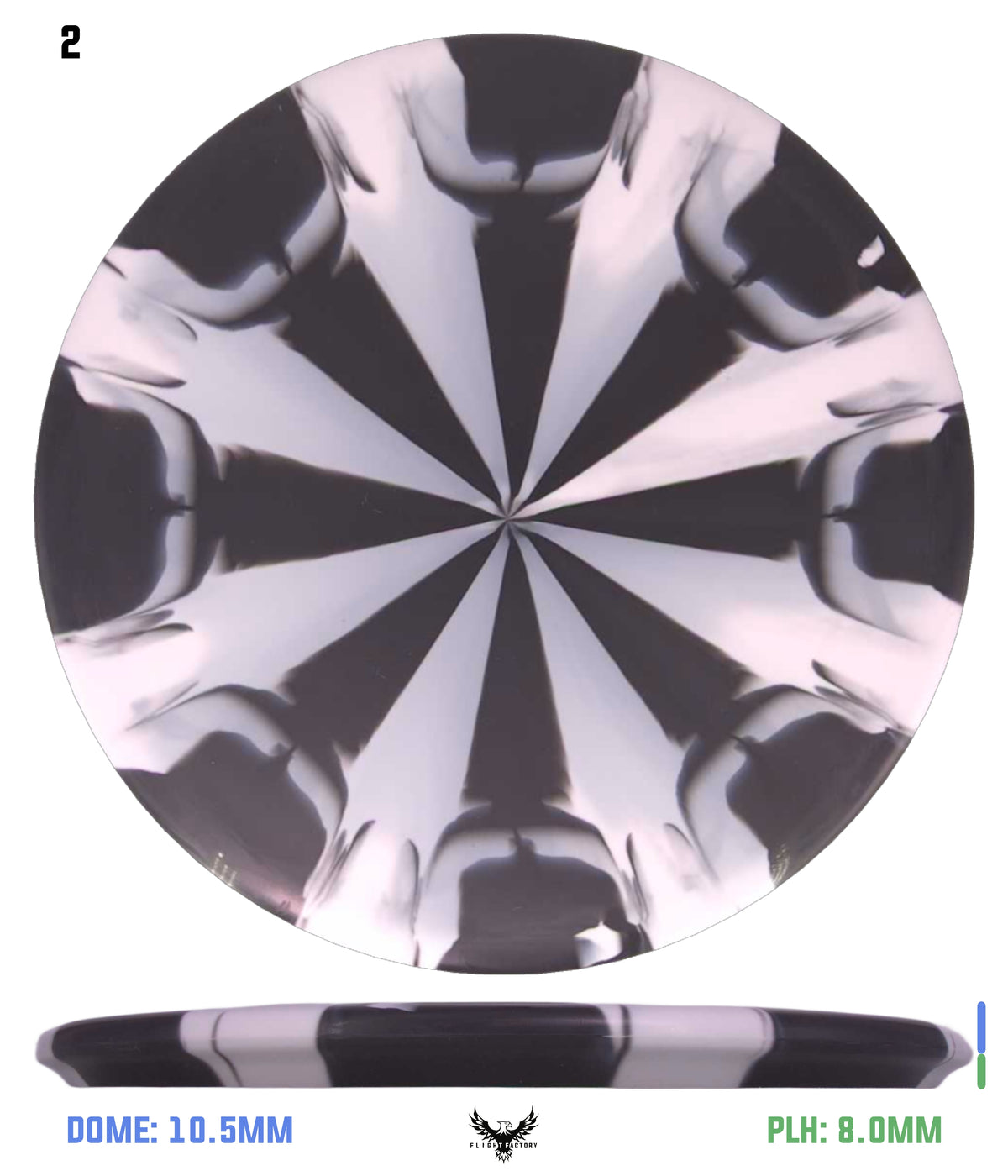 Meridian Discs Marbled Graphite Trench