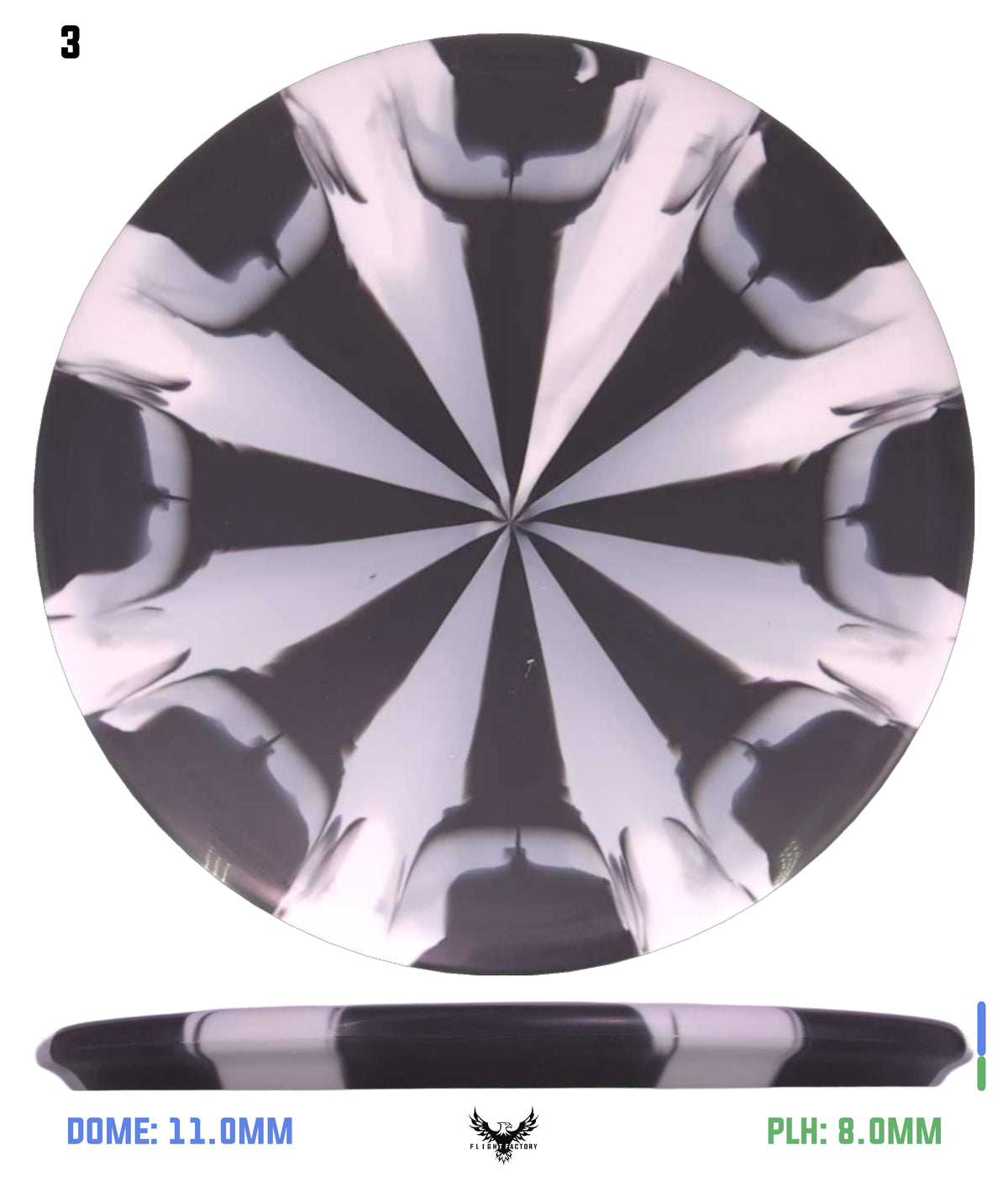 Meridian Discs Marbled Graphite Trench