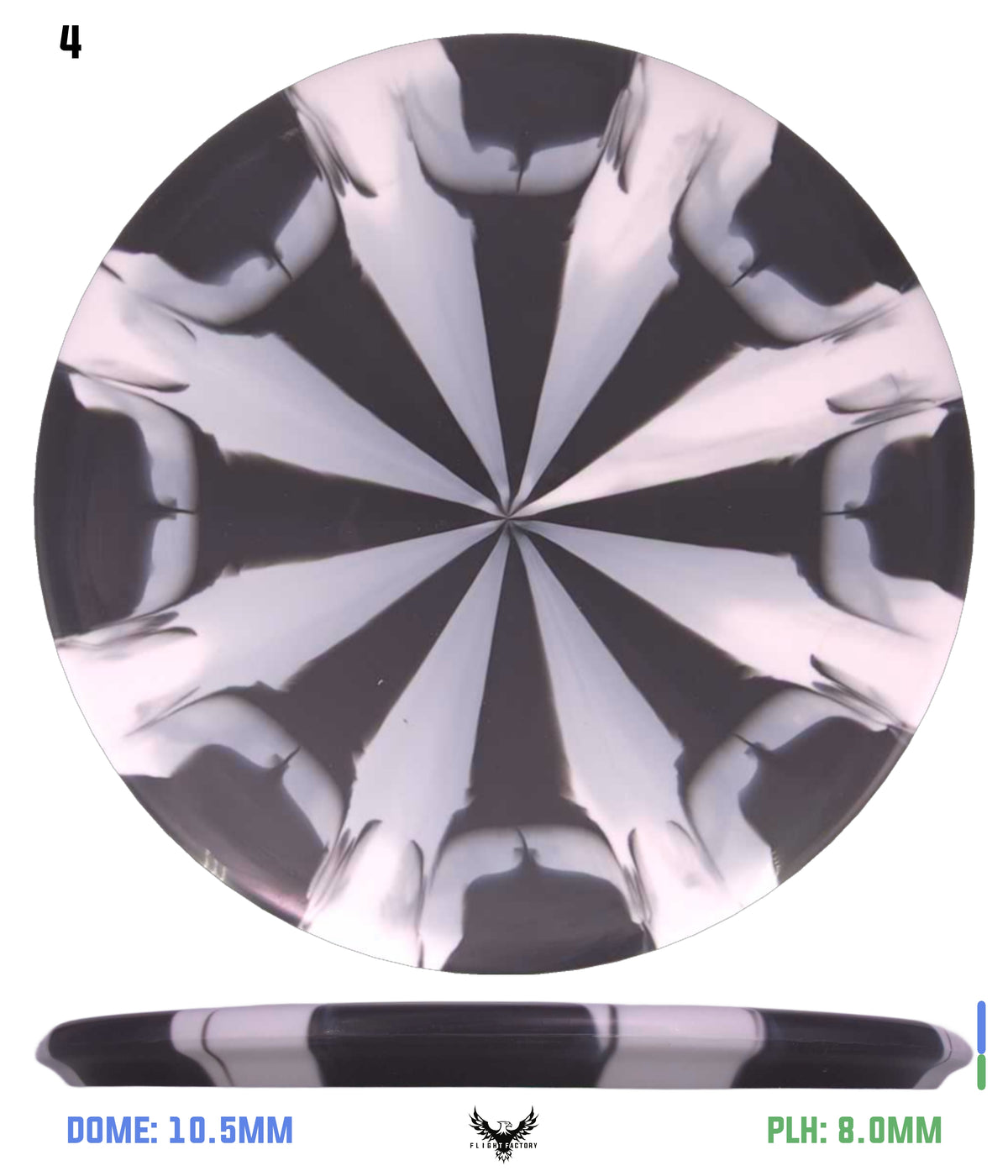 Meridian Discs Marbled Graphite Trench