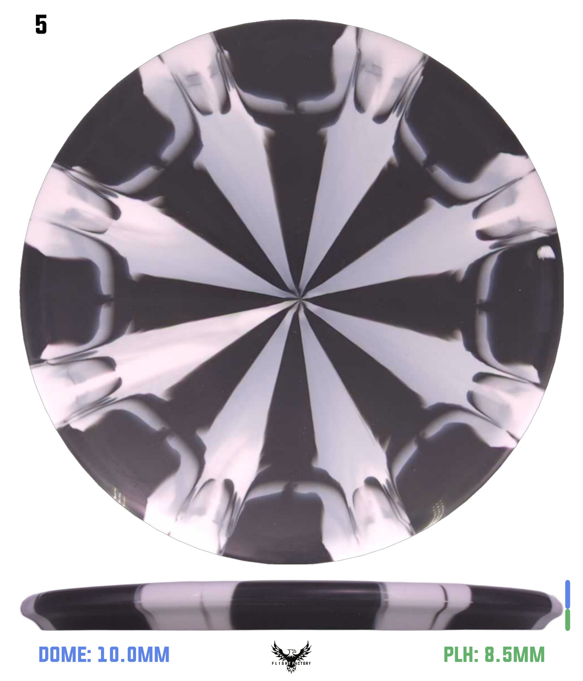 Meridian Discs Marbled Graphite Trench