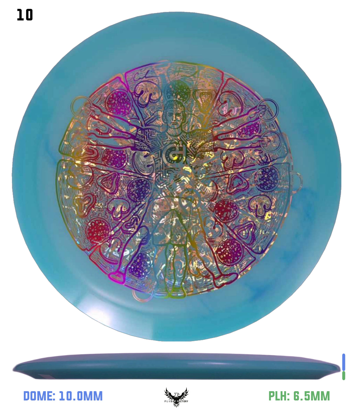 Millennium Quantum Lunar (Glow) Flat Top Vela - Vitruvian Vinny (Misprints)