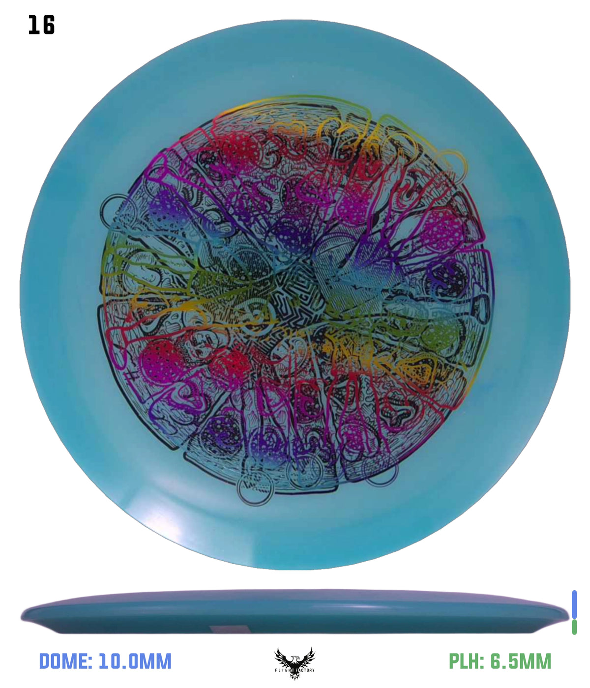 Millennium Quantum Lunar (Glow) Flat Top Vela - Vitruvian Vinny (Misprints)